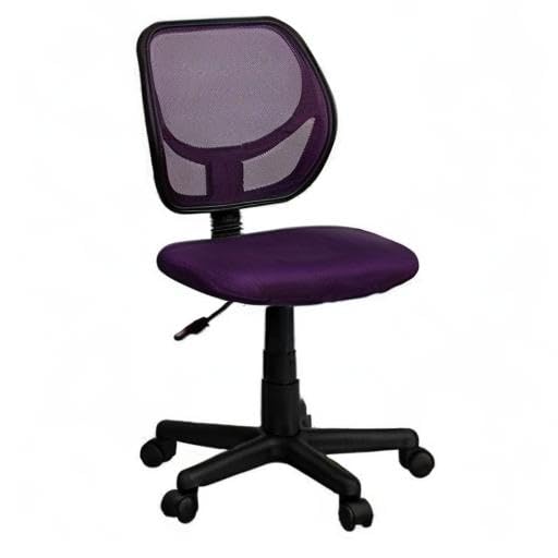 Ergonomic UrbanPro Mid-Back Mesh Office Chair with Lumbar Support - Purple Swivel Task Chair for Home & Computer Workstation | Perfect for Long Hours Sitting, Gaming & Remote Work