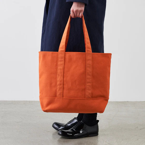 Kurashiki Hampu Canvas Zipper Tote Bag - Grayish White Japanese Style Tote for Work, Travel & Shopping | Durable Cotton Shoulder Bag