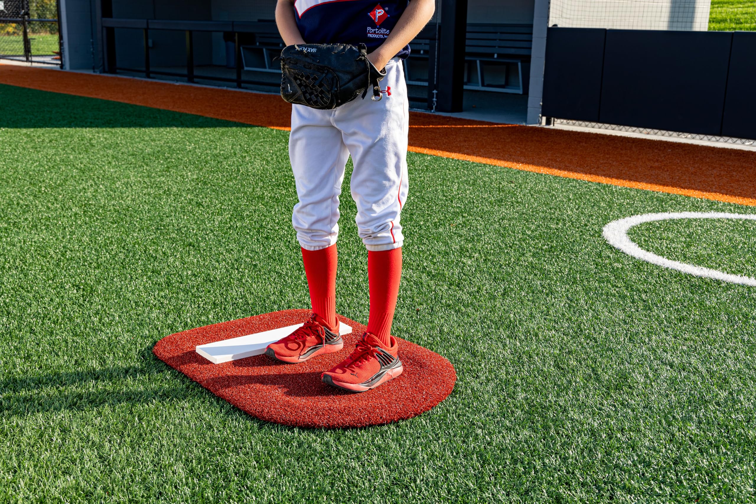 Spiked Baseball Pitching Mat - Non-Slip One-Piece Training Mat for Baseball & Softball Pitchers | Perfect for Indoor/Outdoor Practice, Pitching Drills & Bullpen Sessions