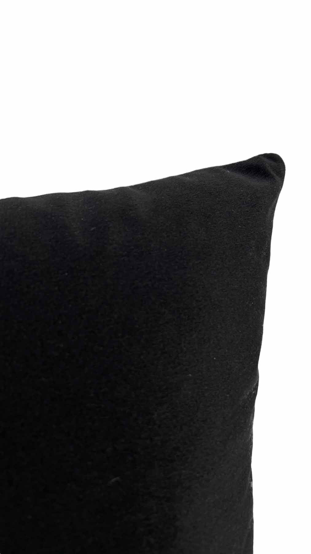 Luxury Black Brushed Velvet Lumbar Pillow 12x22 - Soft Decorative Throw Pillow for Sofa, Bed & Couch - Perfect for Living Room, Bedroom & Home Decor