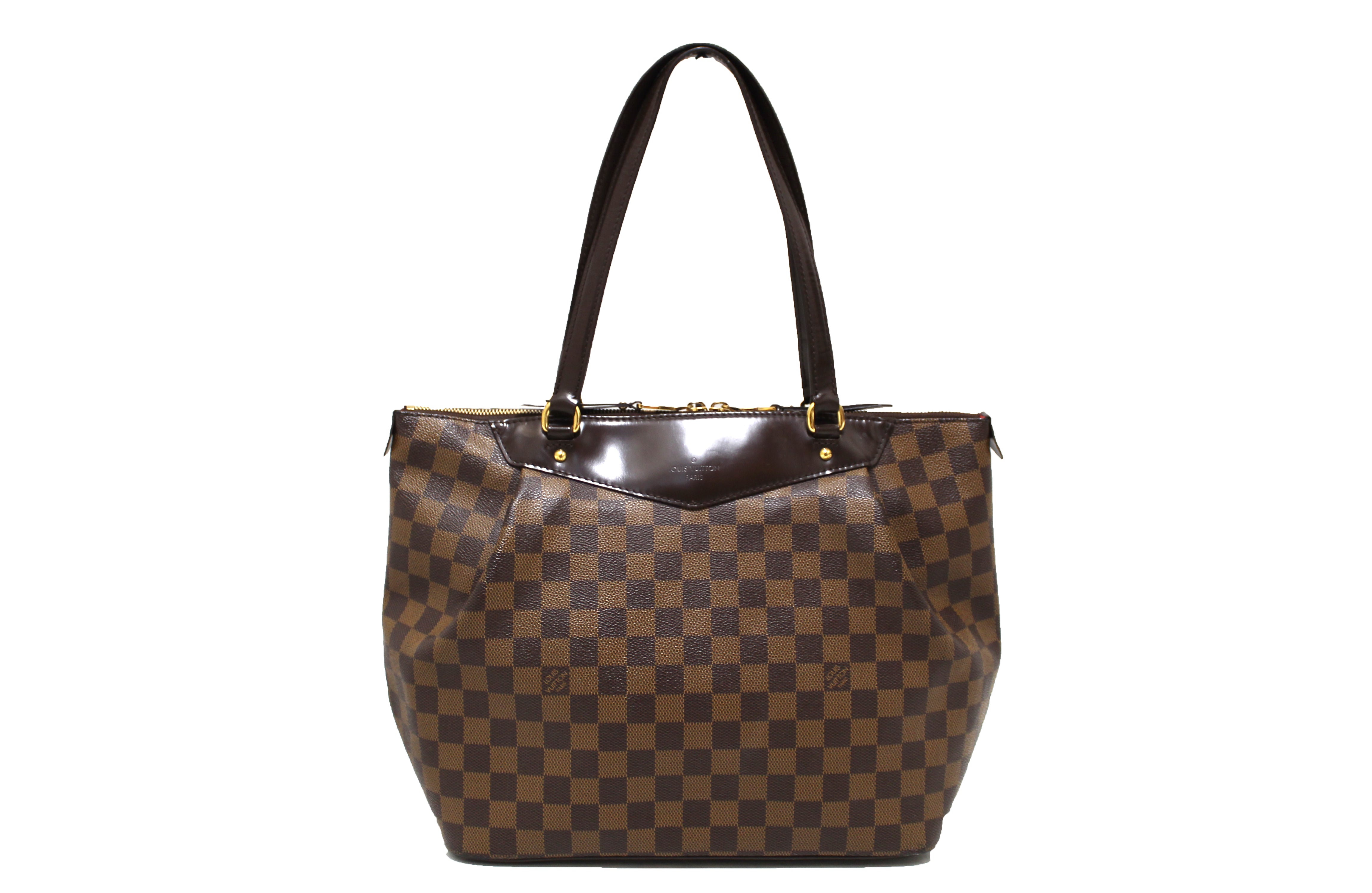 Authentic Louis Vuitton Damier Ebene Westminster GM Tote Shoulder Bag for Women - Luxury Designer Handbag for Work, Travel & Everyday Use