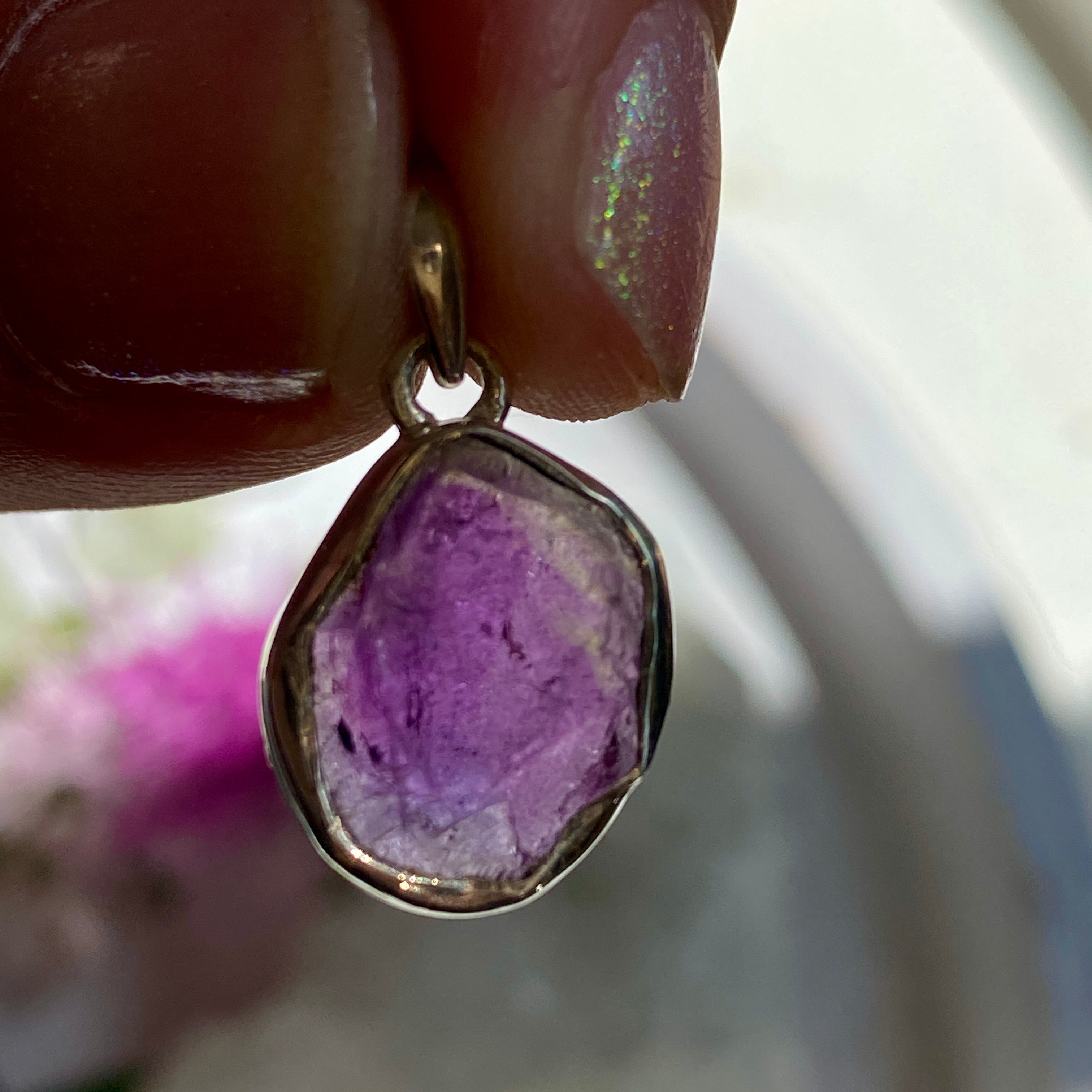 Natural Raw Amethyst Pendant Necklace - Petite Healing Crystal Jewelry for Women - Perfect for Meditation, Yoga & Spiritual Gifts