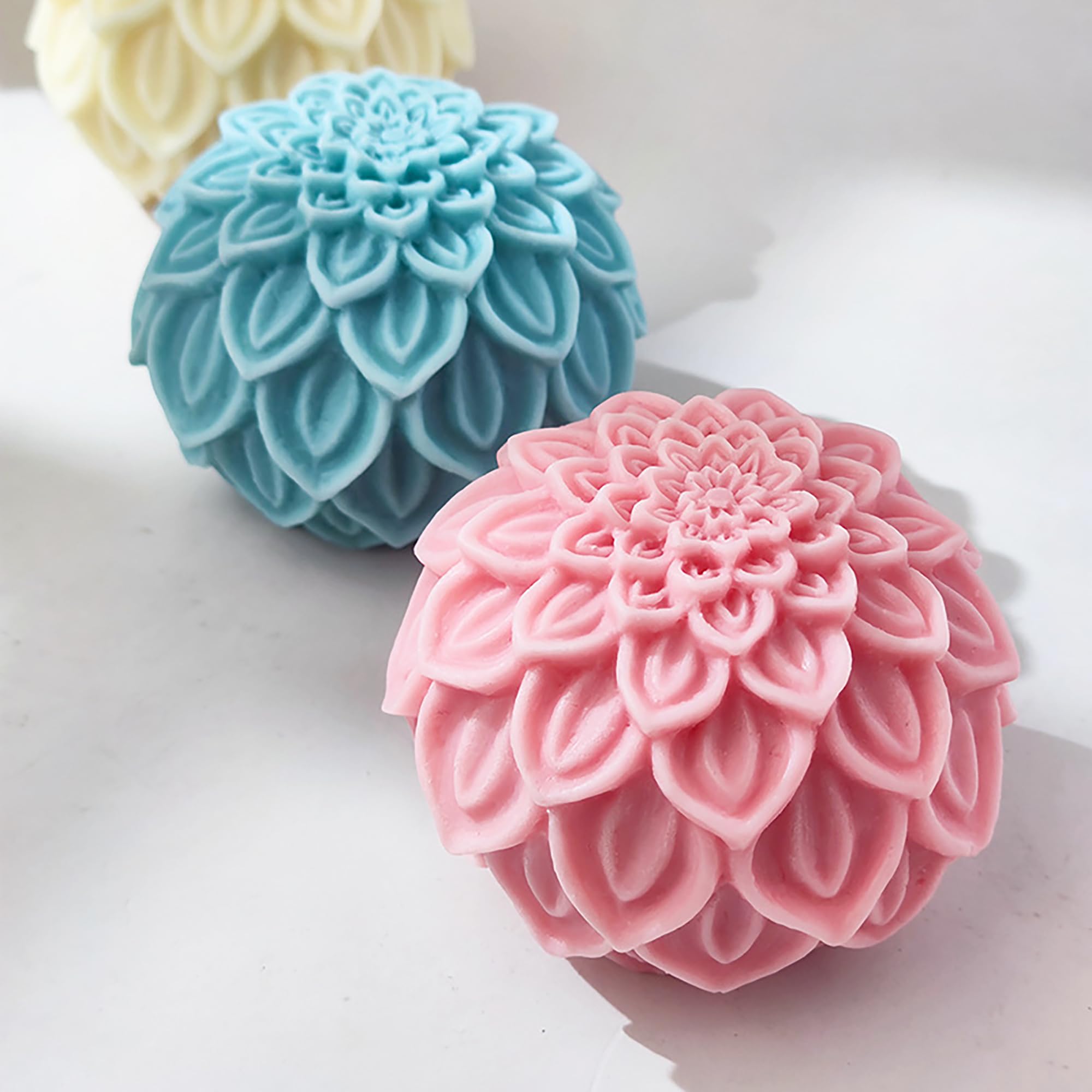 Lotus Resin Mold Ball, Flower Jewelry Silicone Mold, 3D Resin Casting Molds for DIY Craft, Candle Making, Sculpture, Handmade Decorations, Wedding Favors, and Home Art Supplies