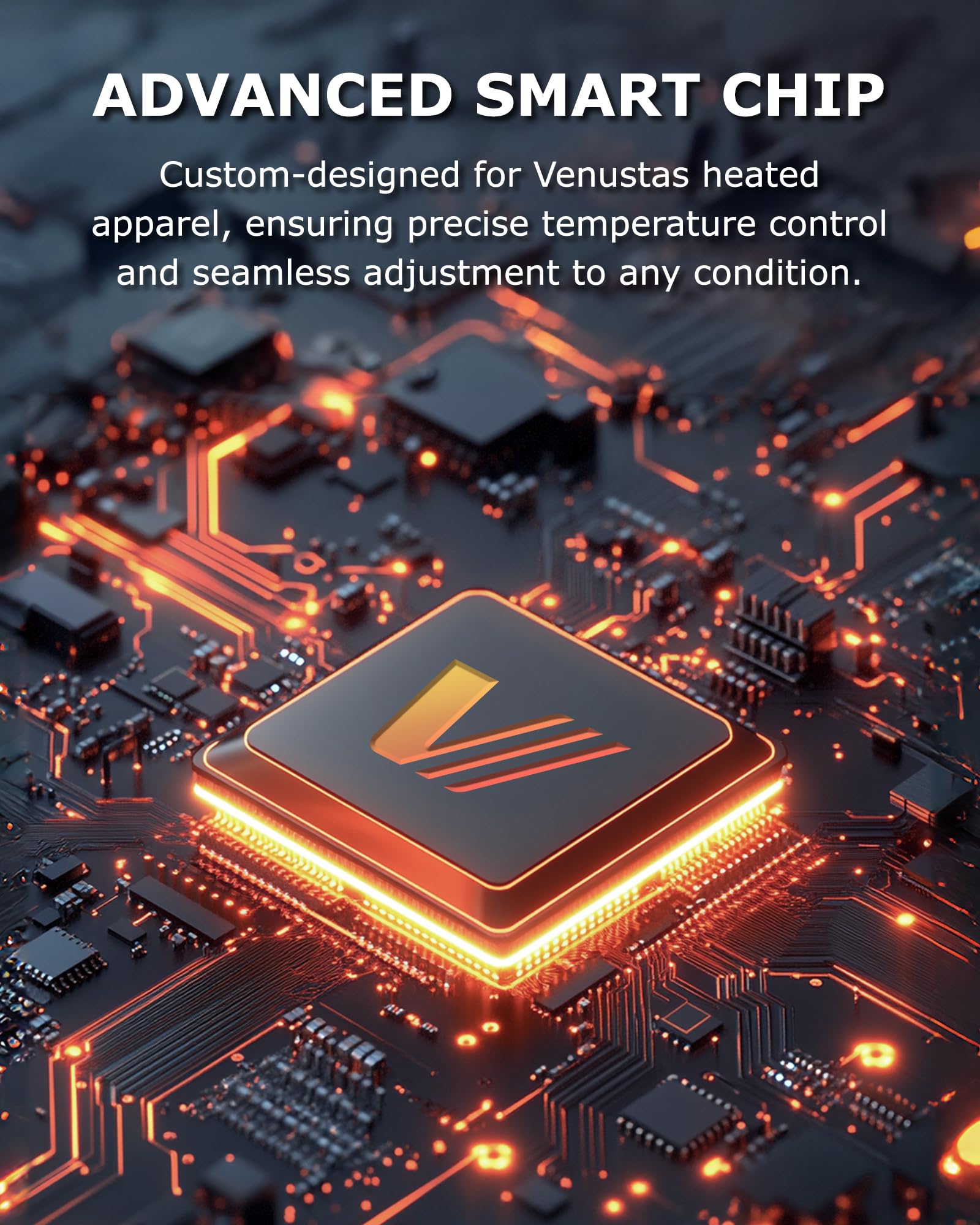 Venustas Men's Heated Vest with Rechargeable Battery - 20 Hours Heating, Winter Quilted Jacket for Outdoor Activities, Hunting, Camping & Hiking