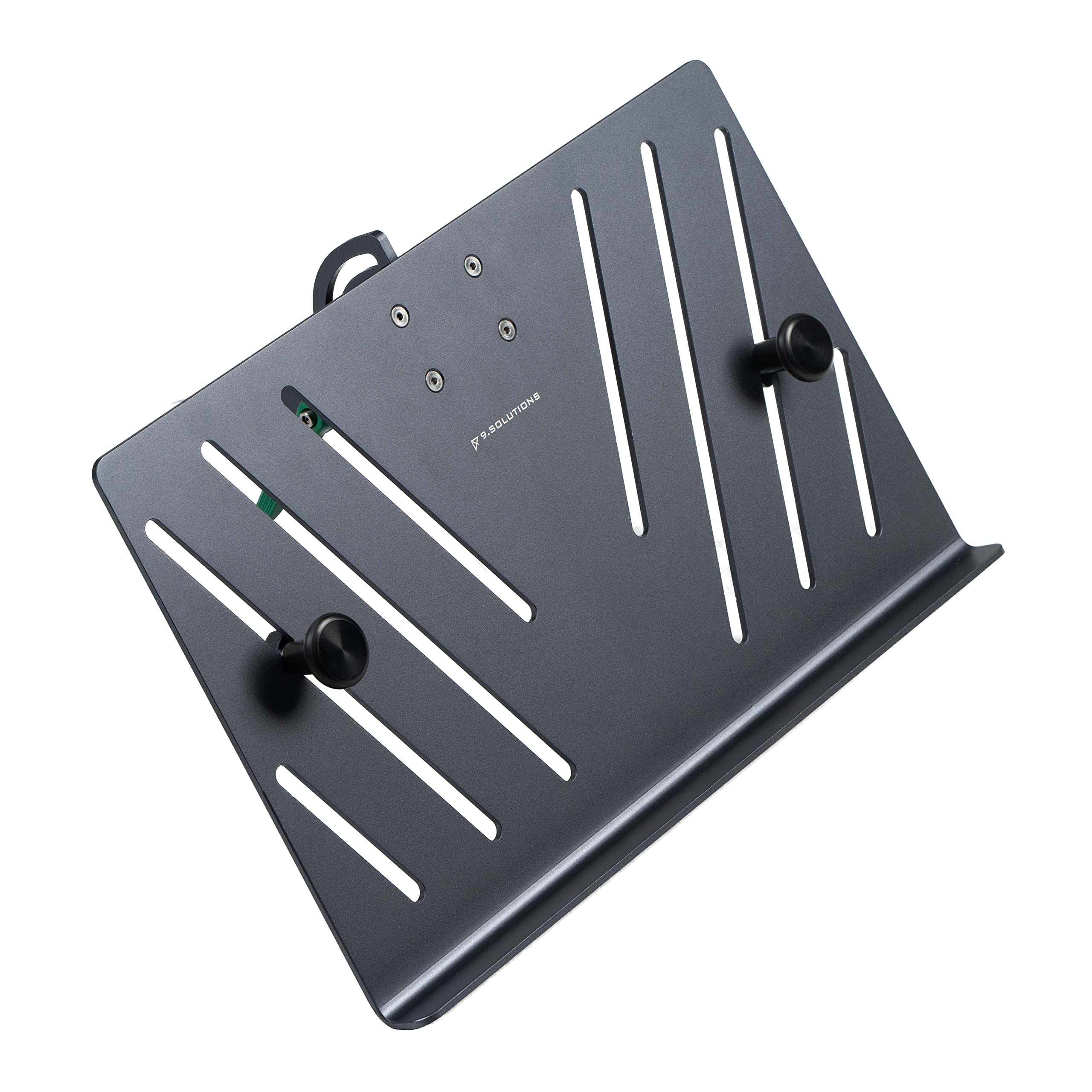 9.Solutions Adjustable Aluminum Laptop Stand for MacBook & Notebook - Portable Multi-Angle Computer Riser with Phone Holder | Perfect for Home Office, Workstation & Travel Use (Model: 9.VB5118)