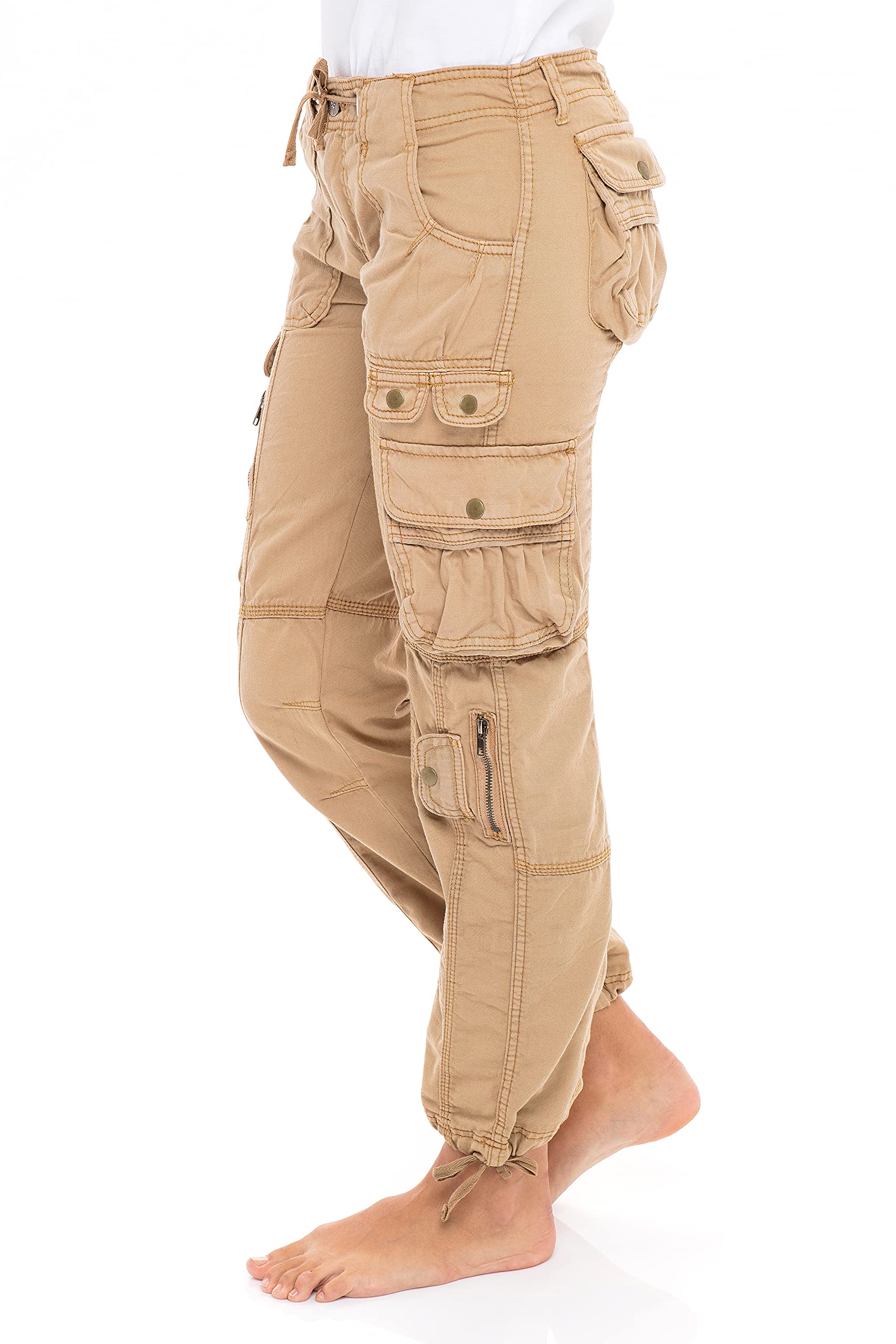 SKYLINEWEARS Women's Casual Cargo Pants - Hiking & Tactical Work Pants with Multiple Pockets | Military Style BDU Pants for Outdoor Adventures, Work & Everyday Wear