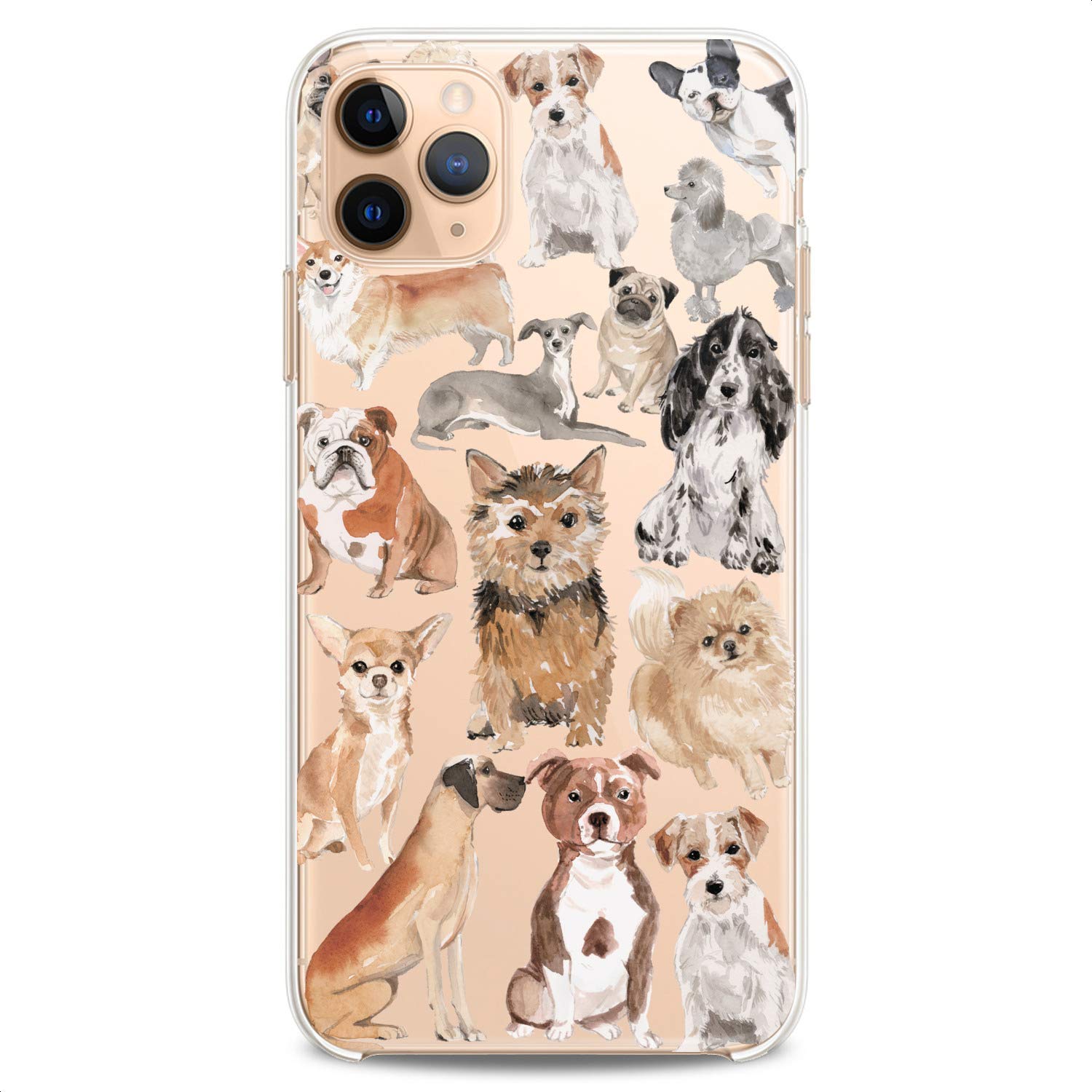 Premium TPU Phone Case for iPhone 16/15/14/13/12/11 Pro Max/Plus/Mini/XS/XR/X/8+/7/6/5/SE - Cute Corgi & Pomeranian Puppy Design - Flexible Slim Clear Silicone Cover for Women & Teens - Perfect for Daily Use, School, Work & Outdoor Activities