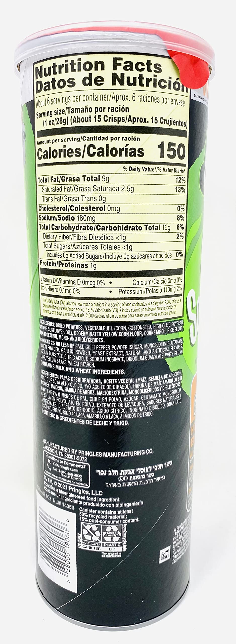 Pringles Scorchin' Assorted Chips Variety Pack - Cheddar, BBQ, Hot Chili & Lime Flavored Potato Crisps (3 Pack) | Perfect for Parties, Snacking & On-the-Go Lunch Boxes