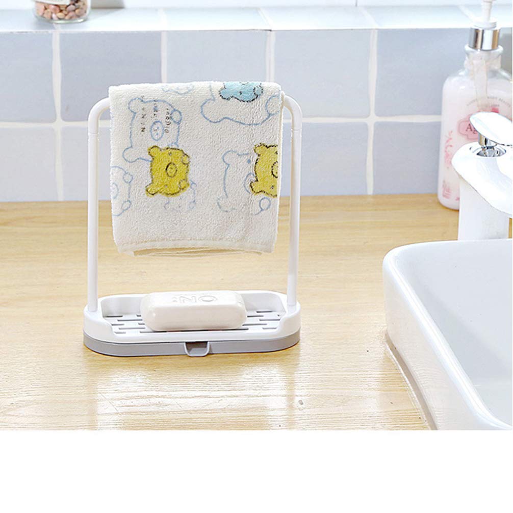 Stainless Steel Kitchen Towel Holder & Dish Drying Rack - Space Saving Wall Mount or Countertop Towel Organizer for Kitchen, Bathroom - Perfect for Hanging Dishcloths, Hand Towels & Cleaning Rags