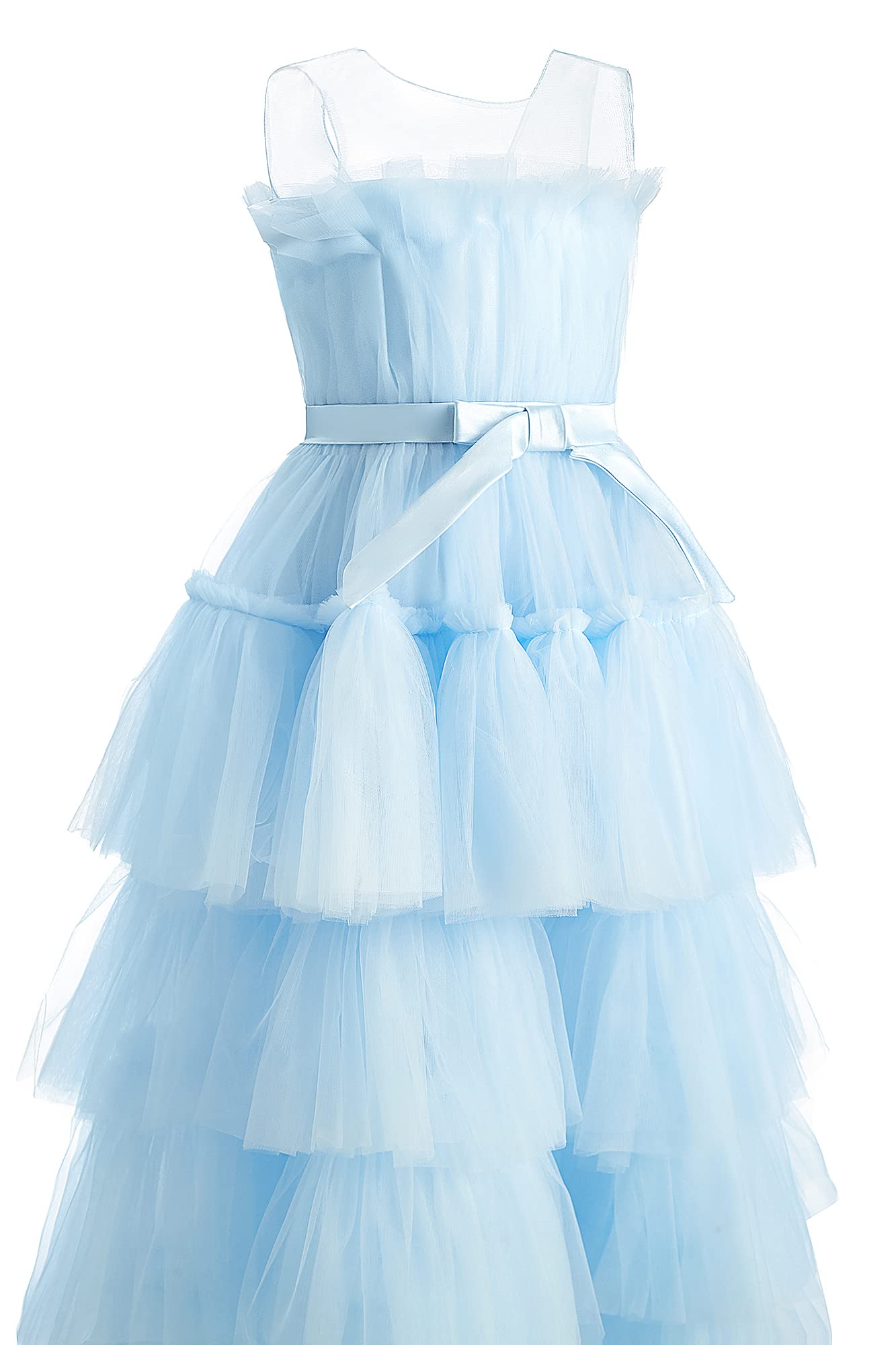 Yexinbridal Girls Princess Pageant Dress - Tulle High-Low Ball Gown for Kids Birthday Party, Pageant & Special Occasions | Perfect for Birthday Celebrations, Pageant Shows & Formal Events
