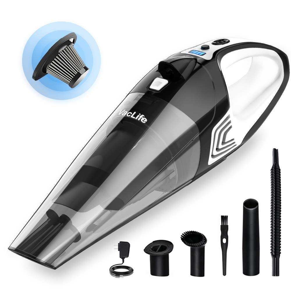 VacLife Cordless Handheld Vacuum Cleaner - High Power Rechargeable Li-ion Battery, Quick Charge Tech, Lightweight & Portable for Wet & Dry Cleaning - Perfect for Home, Car, Pet Hair, and Small Spaces