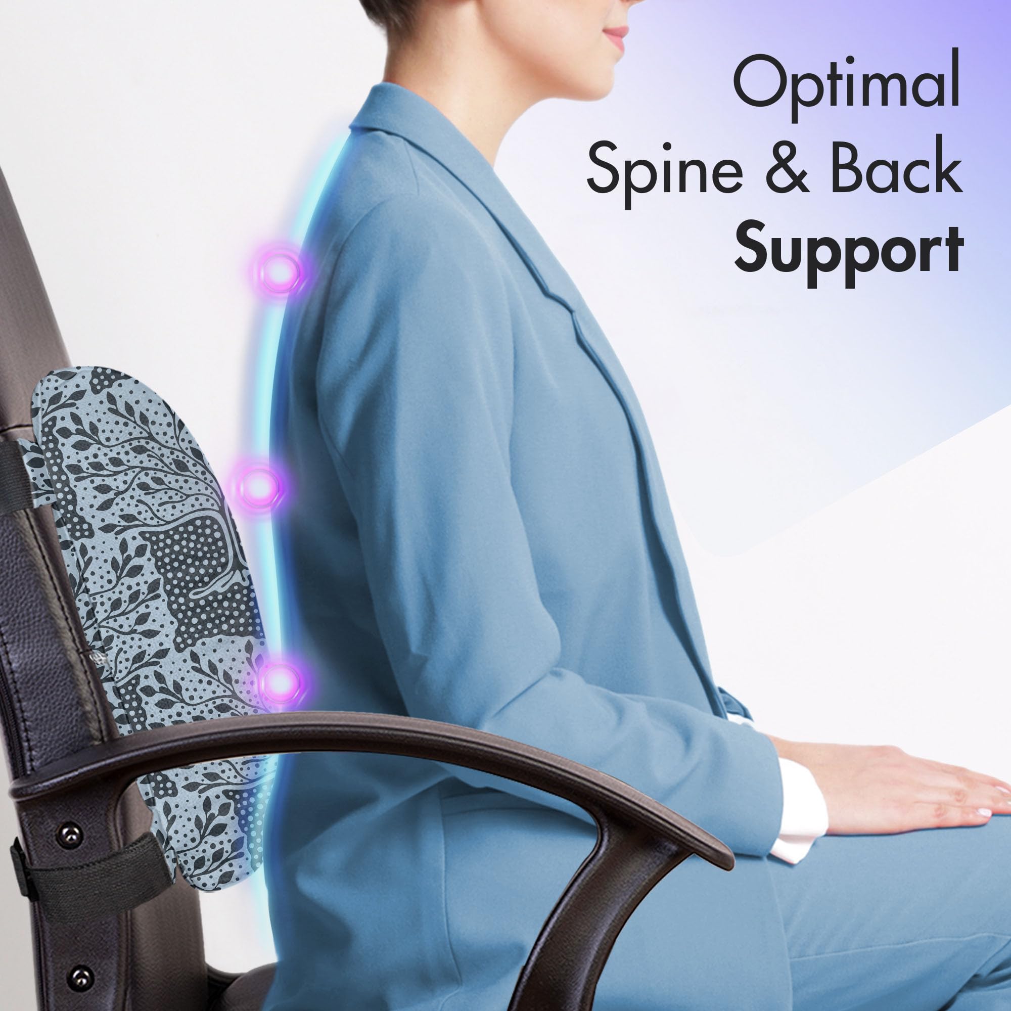 Ambesonne Lumbar Support Pillow for Office Chair & Car Seat - 14