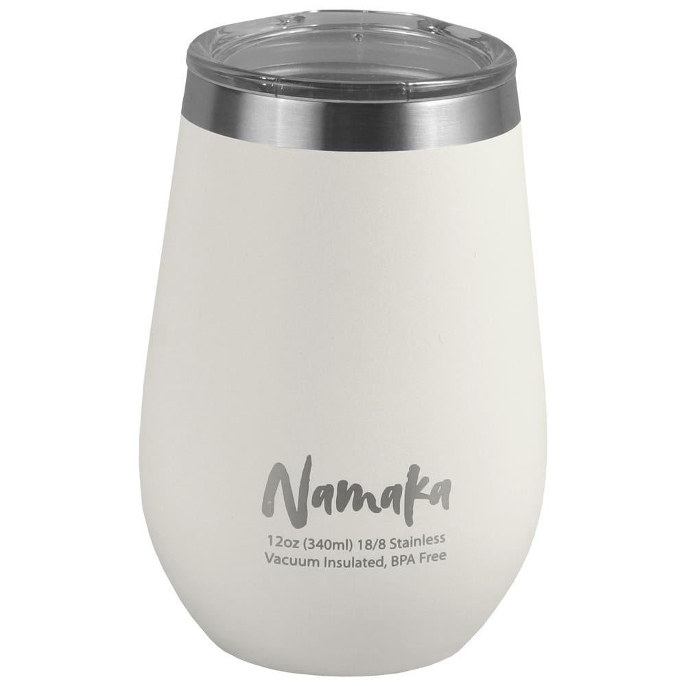 Premium Namaka Tumbler 12oz - Insulated Stainless Steel Wine Glass - Perfect for White Wine, Chilled Cocktails & Outdoor Parties - Elegant Gift for Wine Lovers