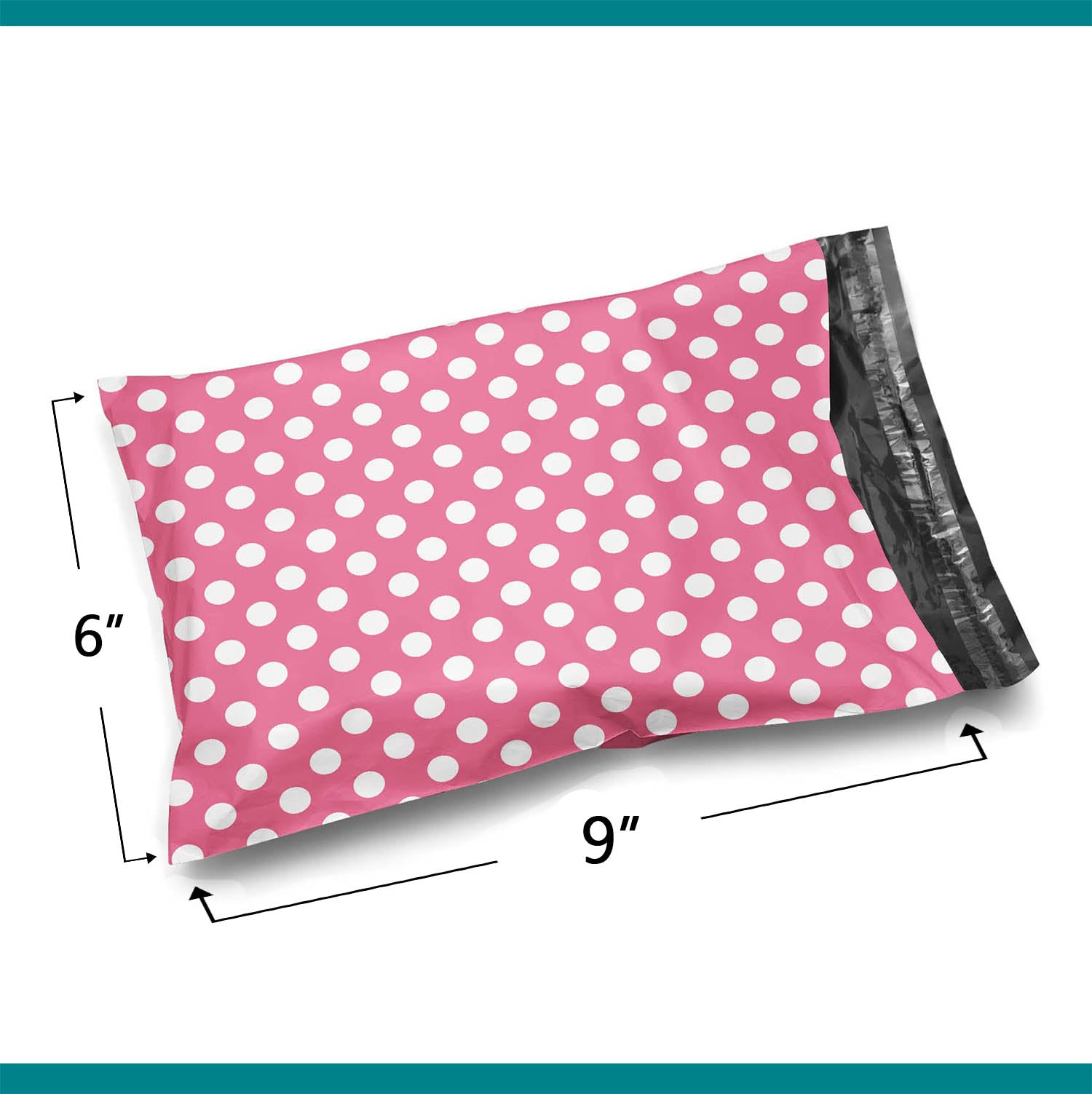 Pink Polka Dot 6x9 Poly Mailer Envelopes - 2 Mil Thick Shipping Bags for Ecommerce, Clothing & Small Business Packaging (Pack of 100) - Perfect for Online Stores, Boutique Apparel & Gift Wrapping