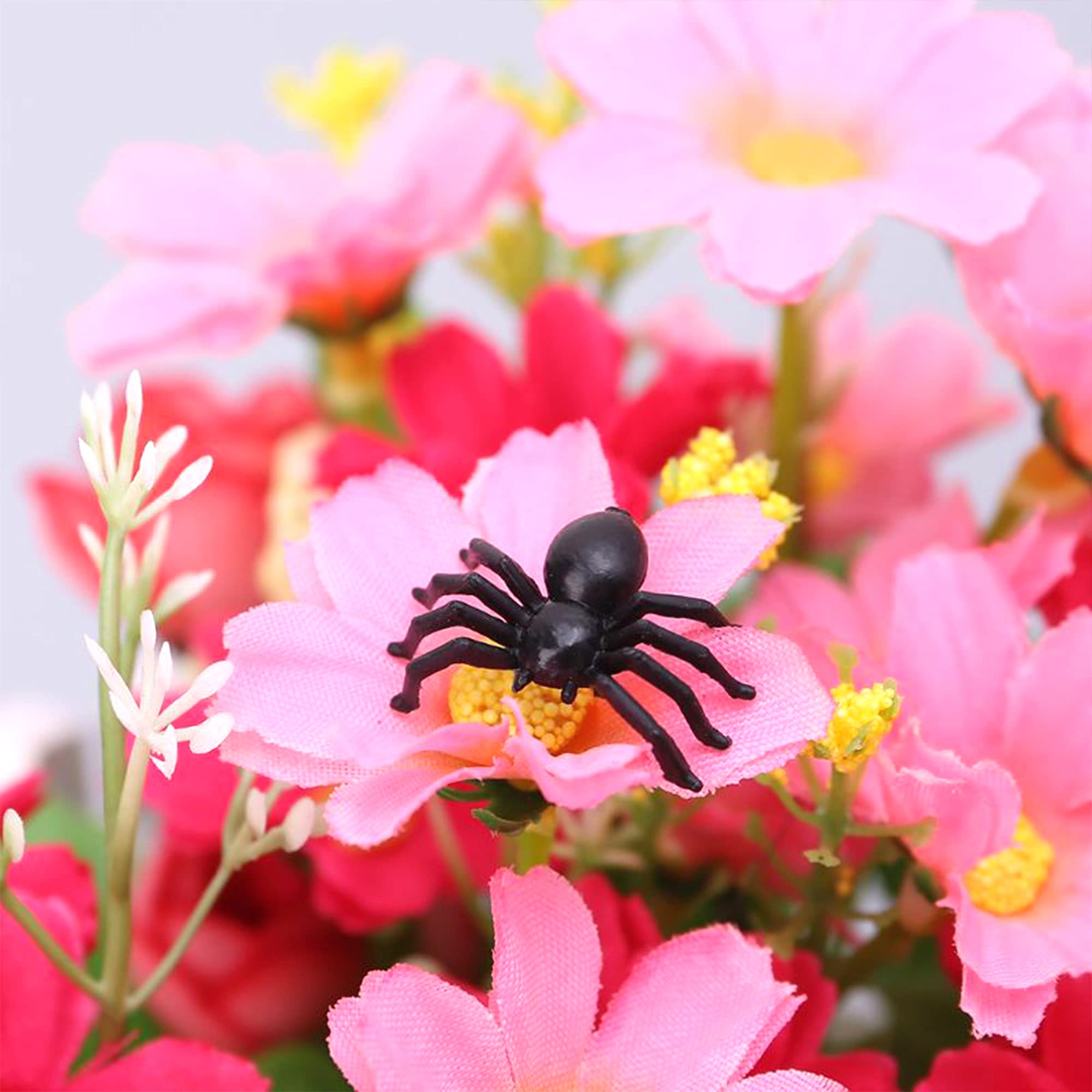 MYUBWTF 120 PCS Mini Fake Plastic Spiders - Realistic Black Halloween Prank Toys, Scary Insect Props for Party Decorations & Practical Jokes - Perfect for Halloween Decor, Party Supplies, and Scare Pranks