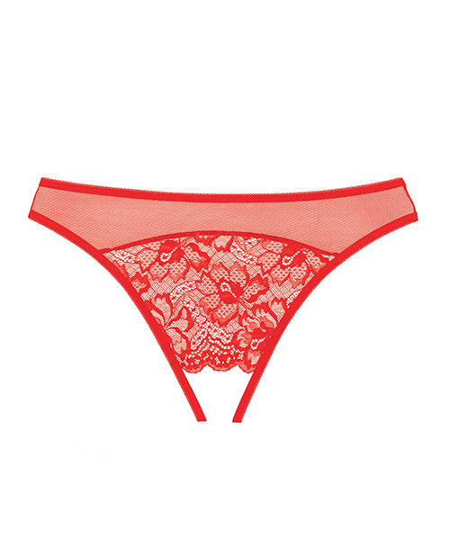 Adore Just a Rumor Women's Lace Panty in Red - One Size - Sexy Underwear for Date Night & Special Occasions