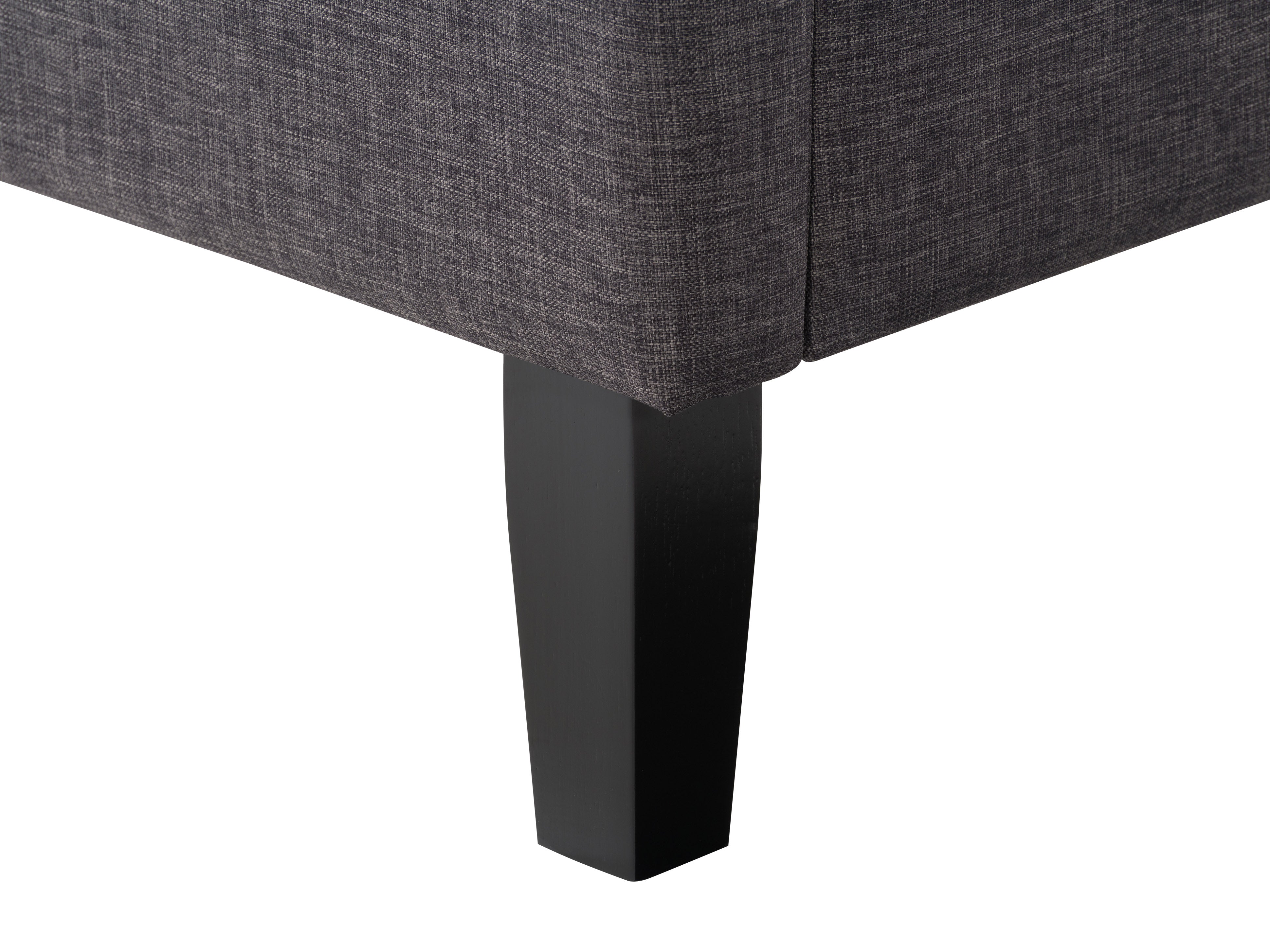Luxury Dark Grey Upholstered King Size Bed Frame with Tufted Headboard - Modern Bedroom Furniture for Master Suite & Guest Room Decor