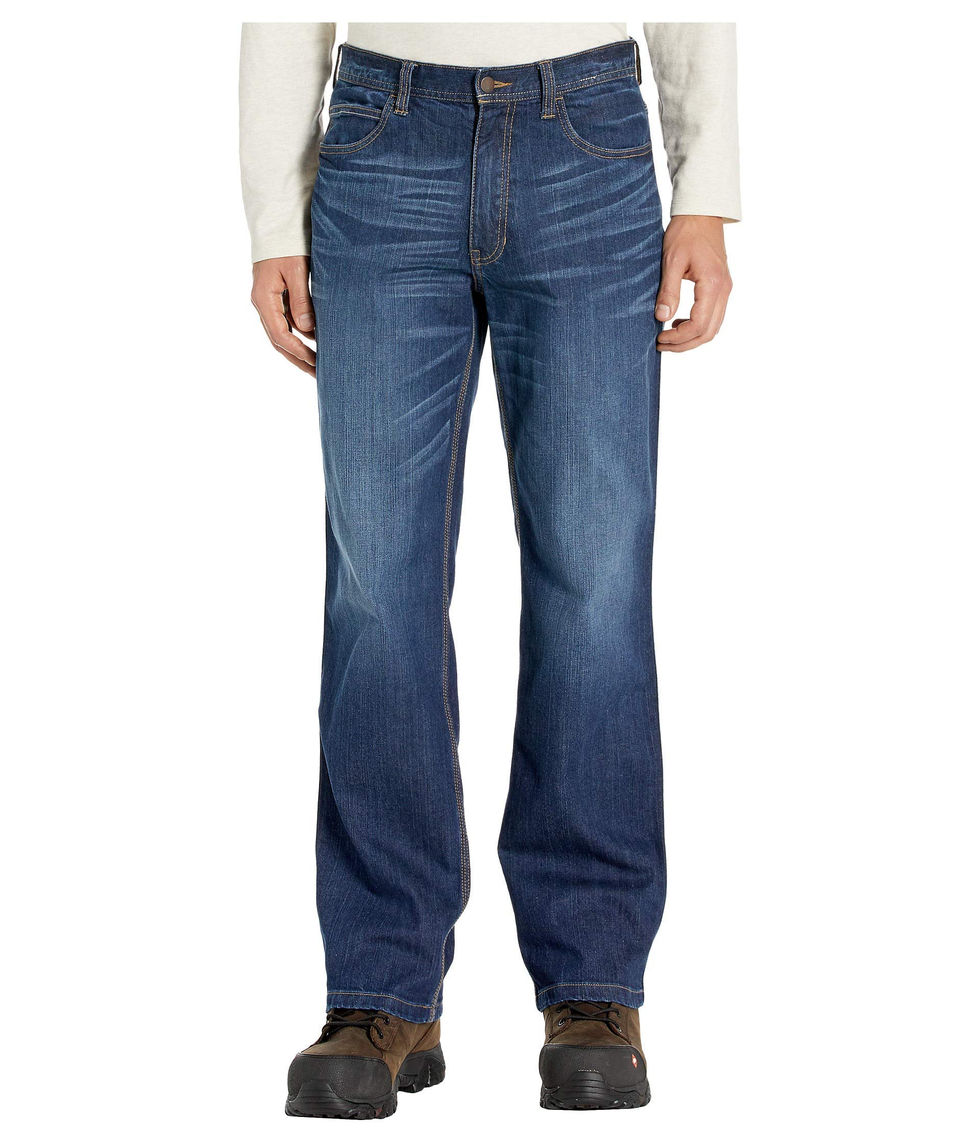 Wolverine Men's FR Stretch Denim Jeans - Durable Work Pants for Construction & Outdoor Activities | Comfortable & Flame Resistant
