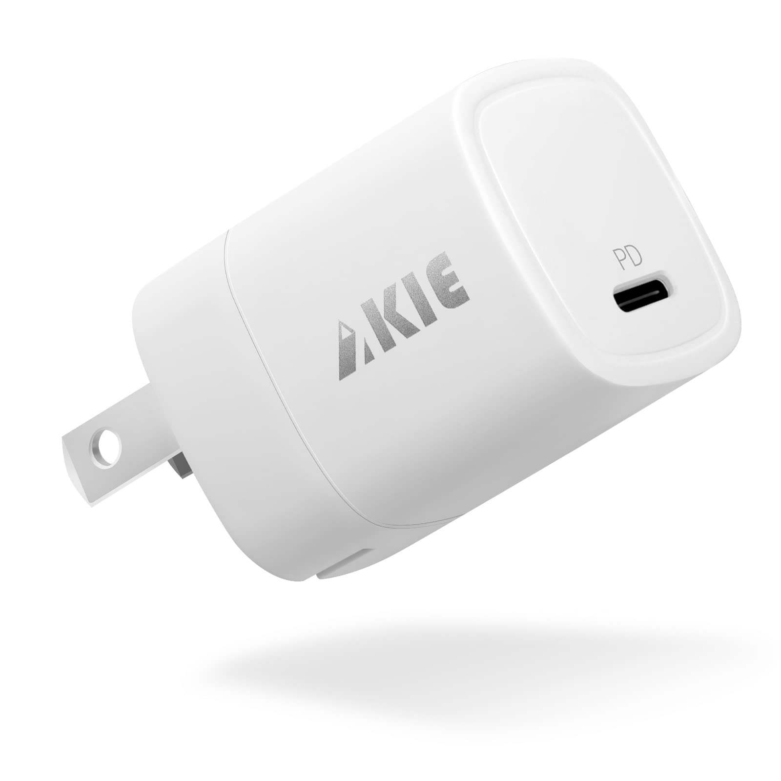 AKIE 20W USB C Fast Charger Block with Foldable Plug - Compatible with iPhone 14/14 Plus/14 Pro/14 Pro Max/13, Galaxy S23/S22, Pixel 7/6, iPad/iPad Mini - Compact Wall Charger for Travel, Home & Office (Cable Not Included)