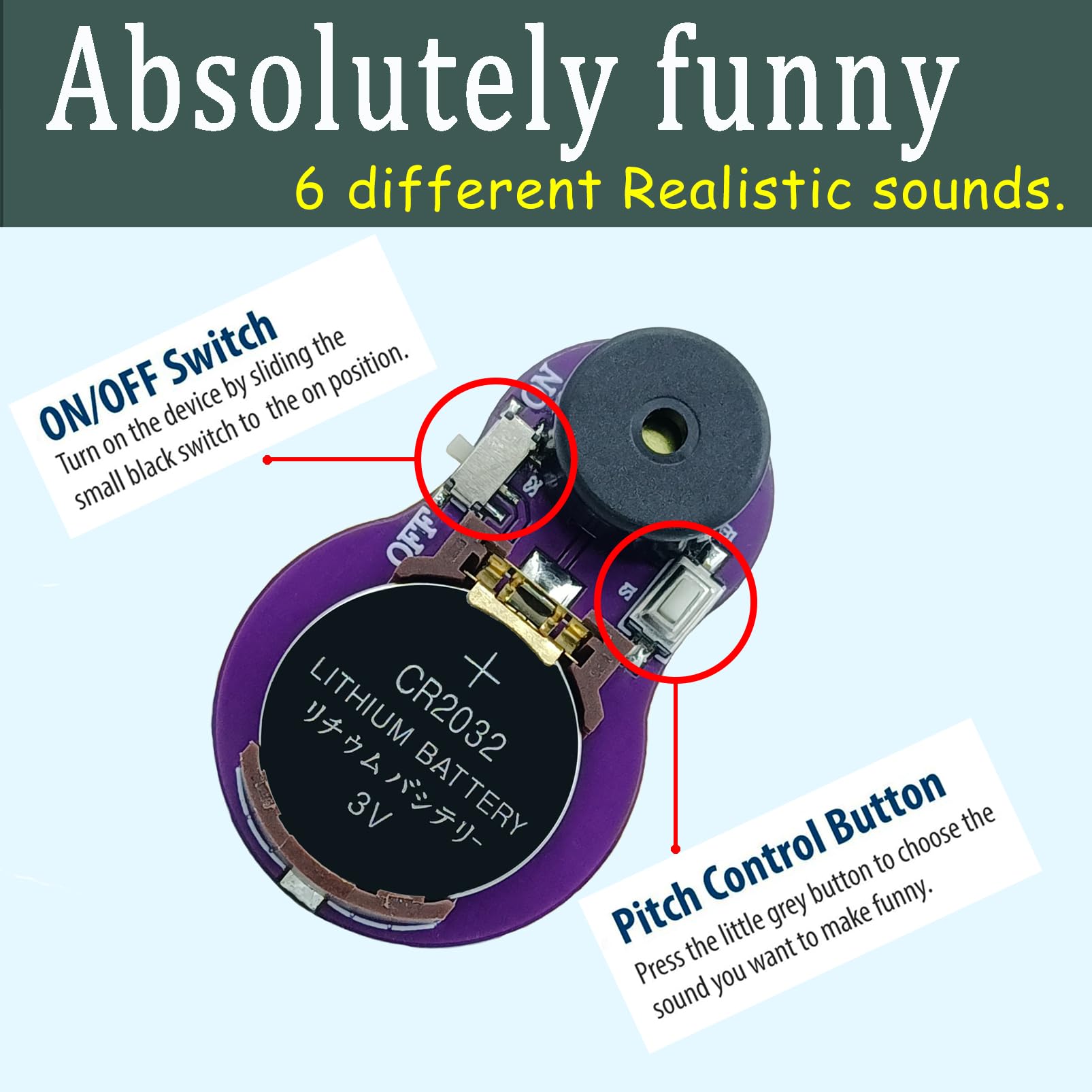 3-Pack Cricket Noise Maker Prank Device - Long-Lasting Beeping Sound for Months - Hidden Practical Joke Gadget for Adults - Perfect for Office Pranks, Home Gags & Halloween Scares
