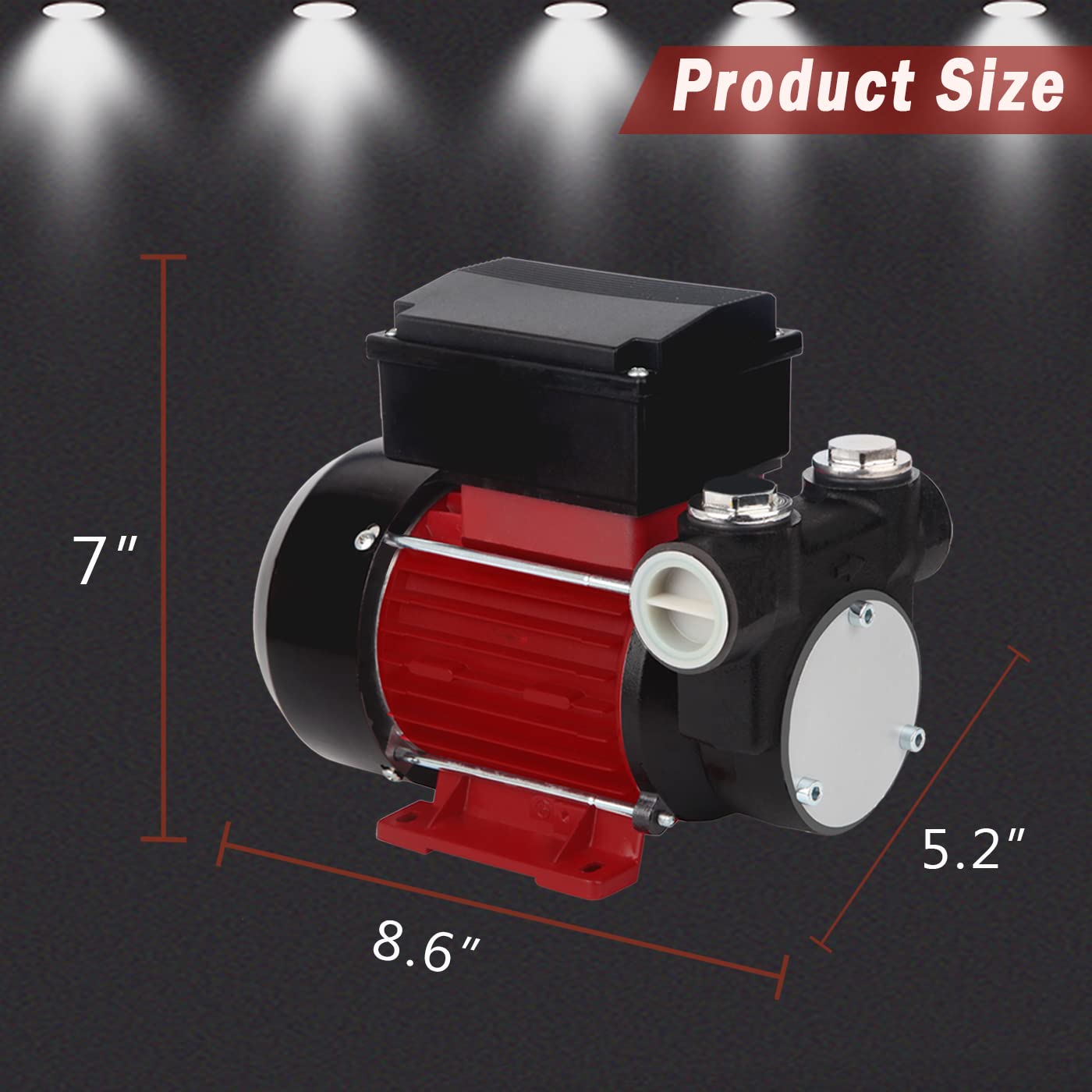 TOPWAY 110V AC 15GPM Electric Self-Priming Oil Transfer Pump - Heavy Duty Fuel, Diesel, Kerosene & Biodiesel Pump for Home, Farm & Industrial Use