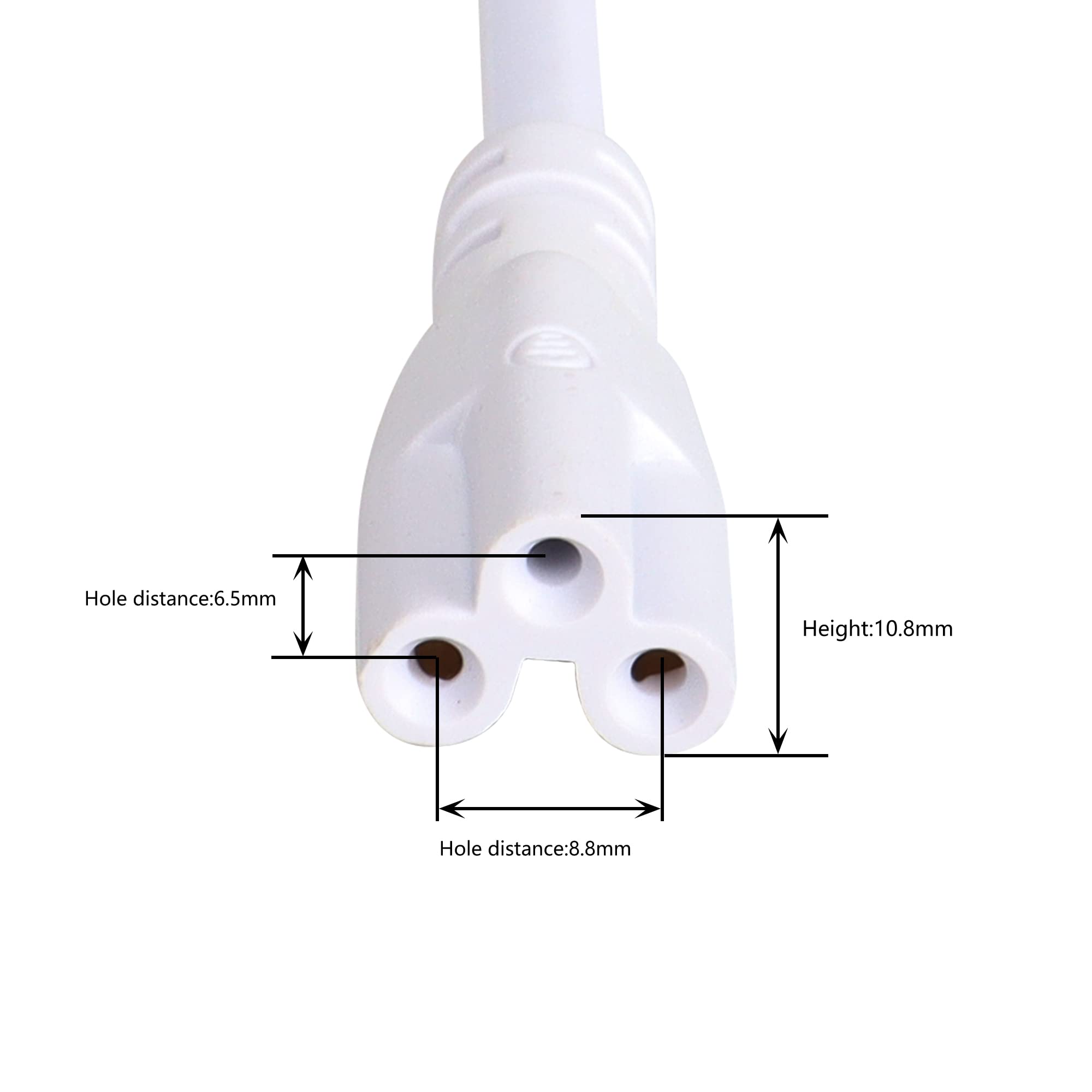 SinLoon 20-Pack T5 T8 LED Tube Light Connector Cables (15cm) - Daylight White Linkable Cords for Ceiling Lights, LED Tube Lamps & Socket Fittings - Perfect for Home, Office & Commercial Lighting Installations