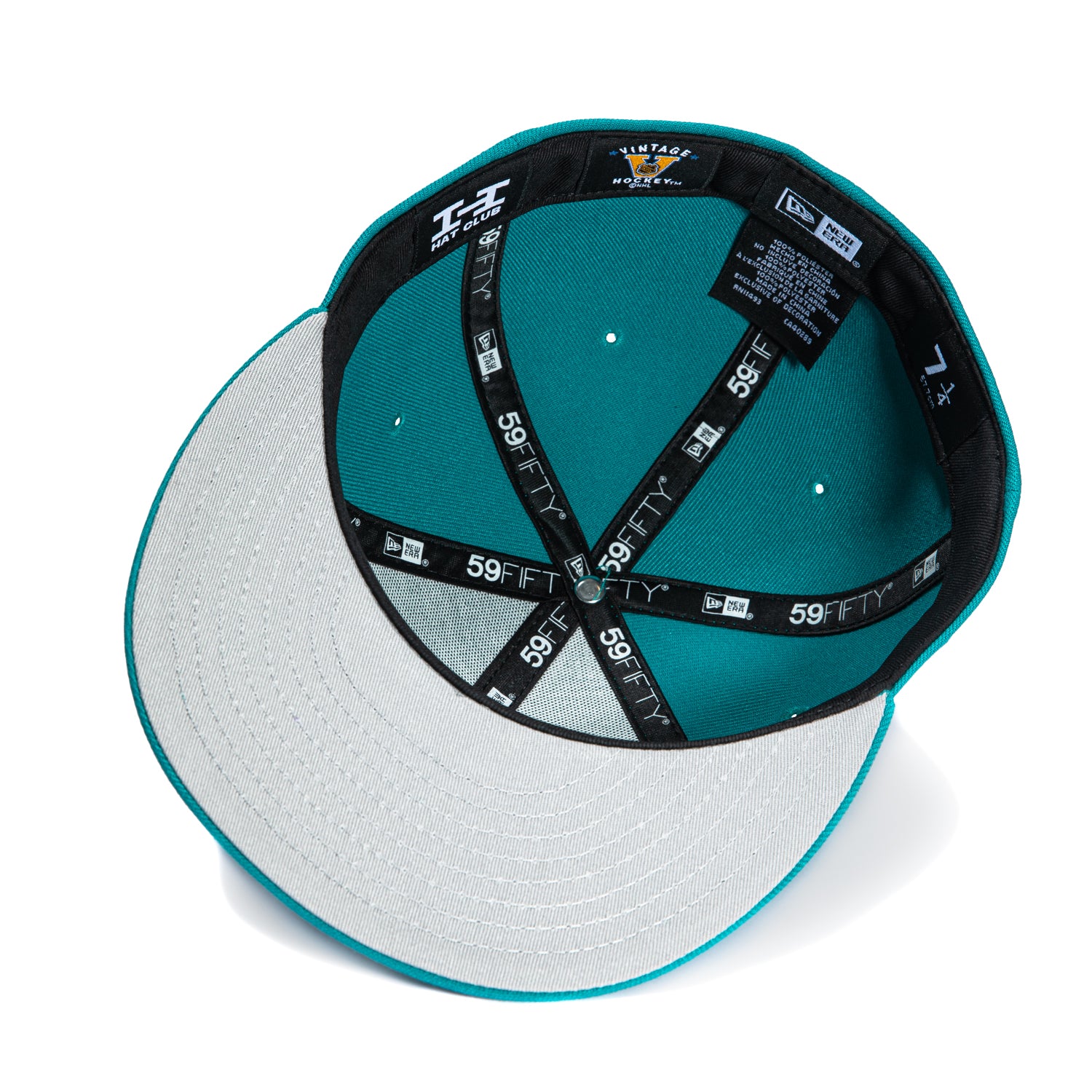 New Era 59Fifty San Jose Sharks Logo Patch Word Hat - Teal Snapback Baseball Cap for Men & Women - Perfect for Hockey Games, Sports Events & Streetwear Fashion