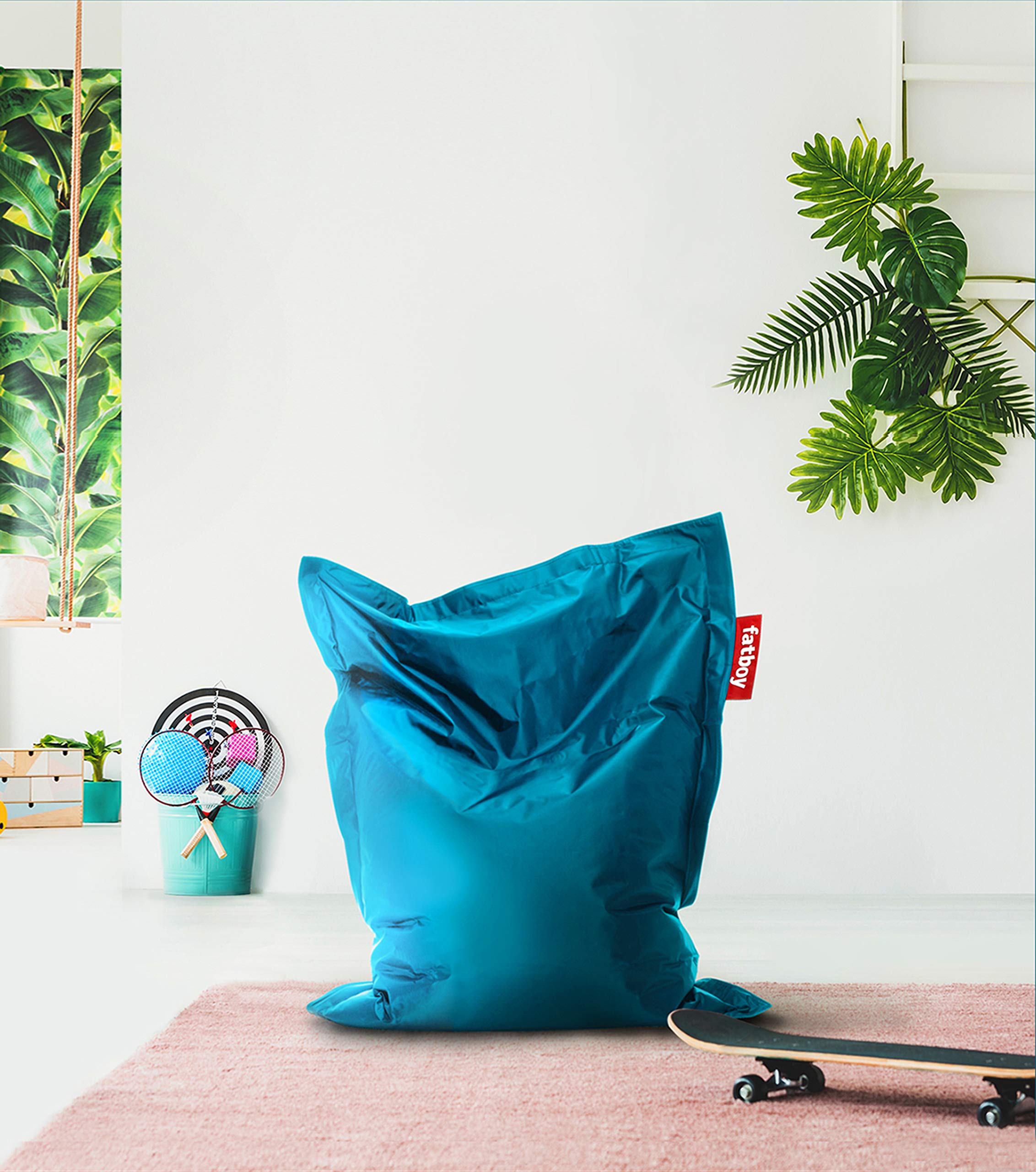 Fatboy Junior Bean Bag Chair for Kids - Small Size, Petrol Blue - Perfect for Playrooms, Bedrooms & Reading Nooks