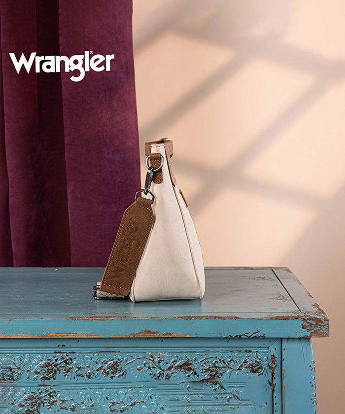 Wrangler Aztec Embroidered Crossbody Bag for Women - Stylish Boho Purse with Adjustable Strap, Perfect for Travel, Shopping & Daily Use