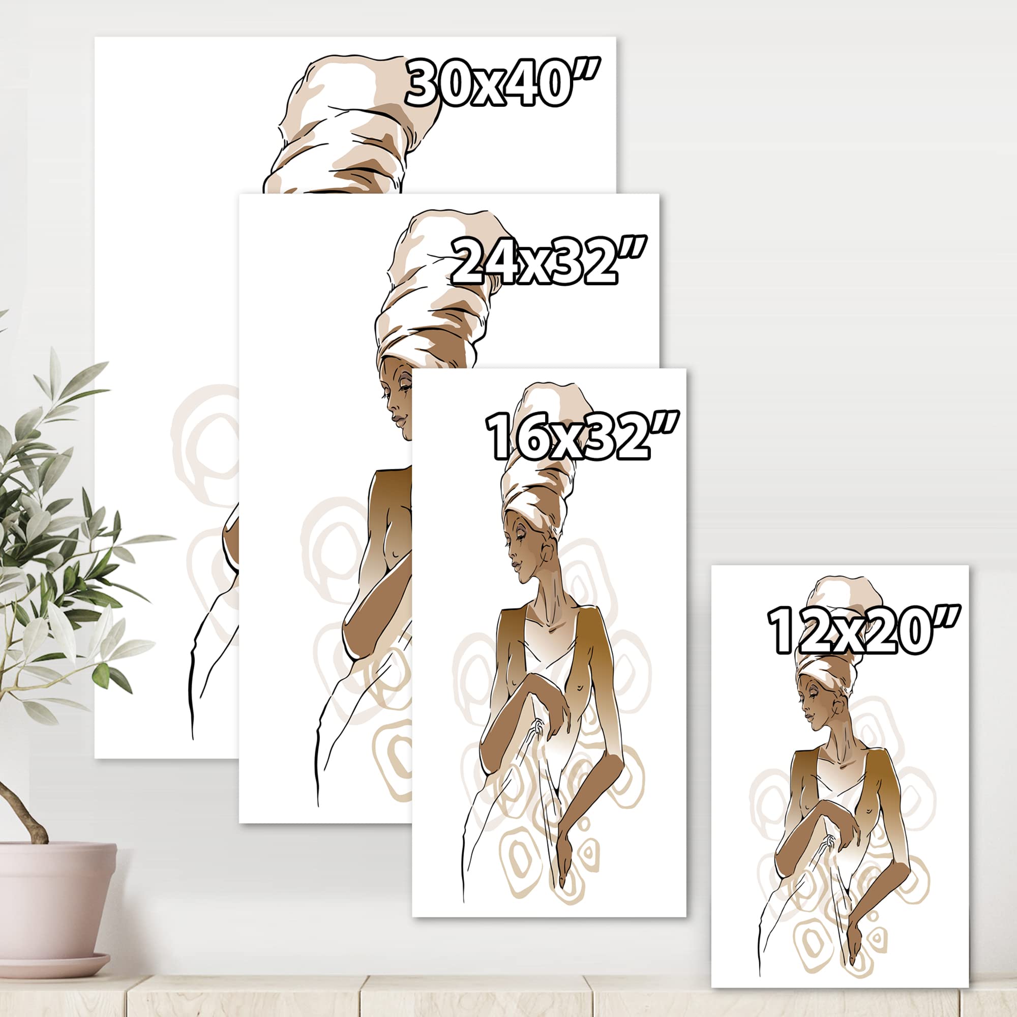 African American Woman Portraits - Modern Canvas Wall Art for Living Room, Bedroom & Office Decor - Black Art Prints for Home & Gifts