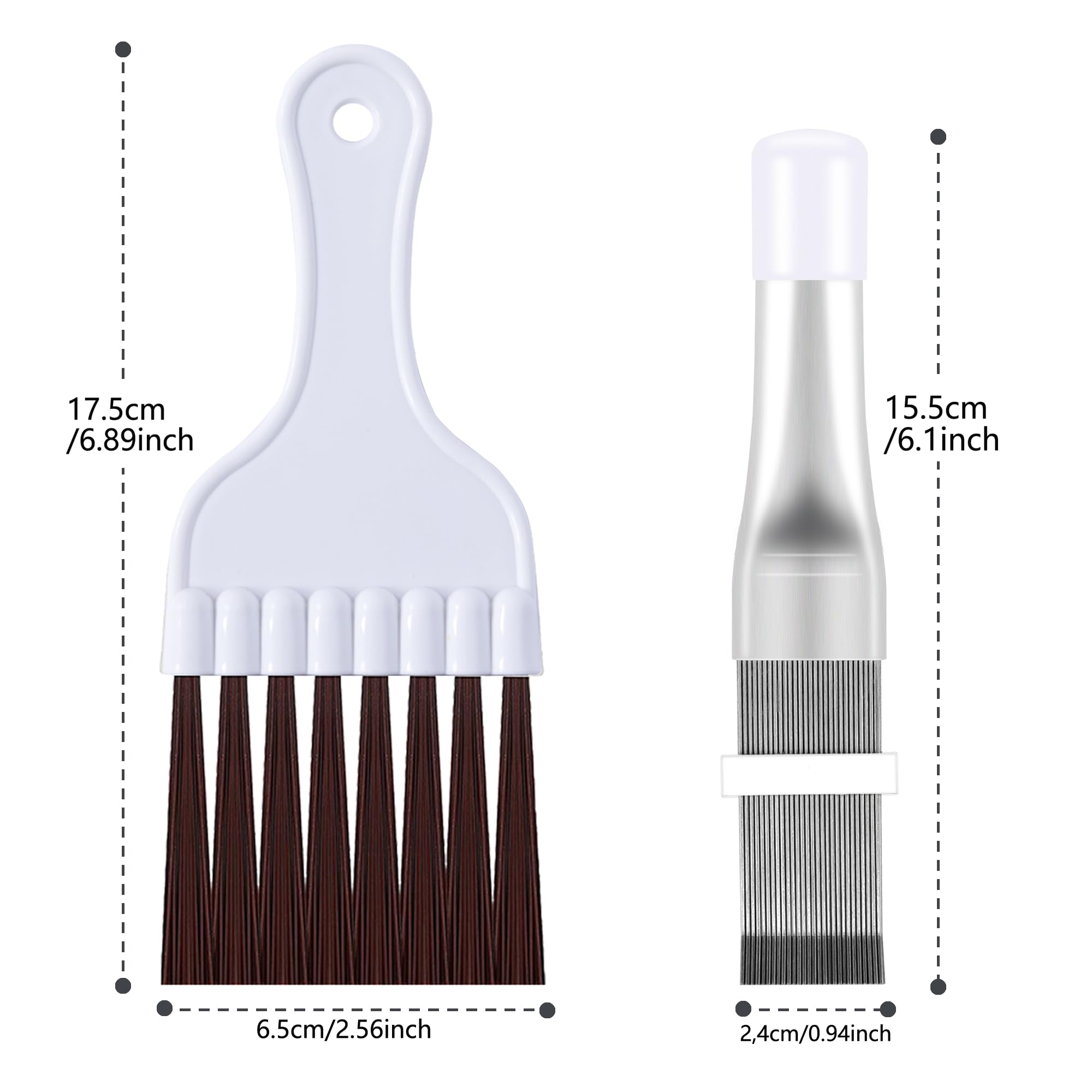 2 Pack Air Conditioner Fin Comb & HVAC Coil Straightener Tool - AC Radiator Cleaning Brush Kit for Condenser & Evaporator Coils | Perfect for HVAC Maintenance, Home AC Repair & DIY Cooling System Care