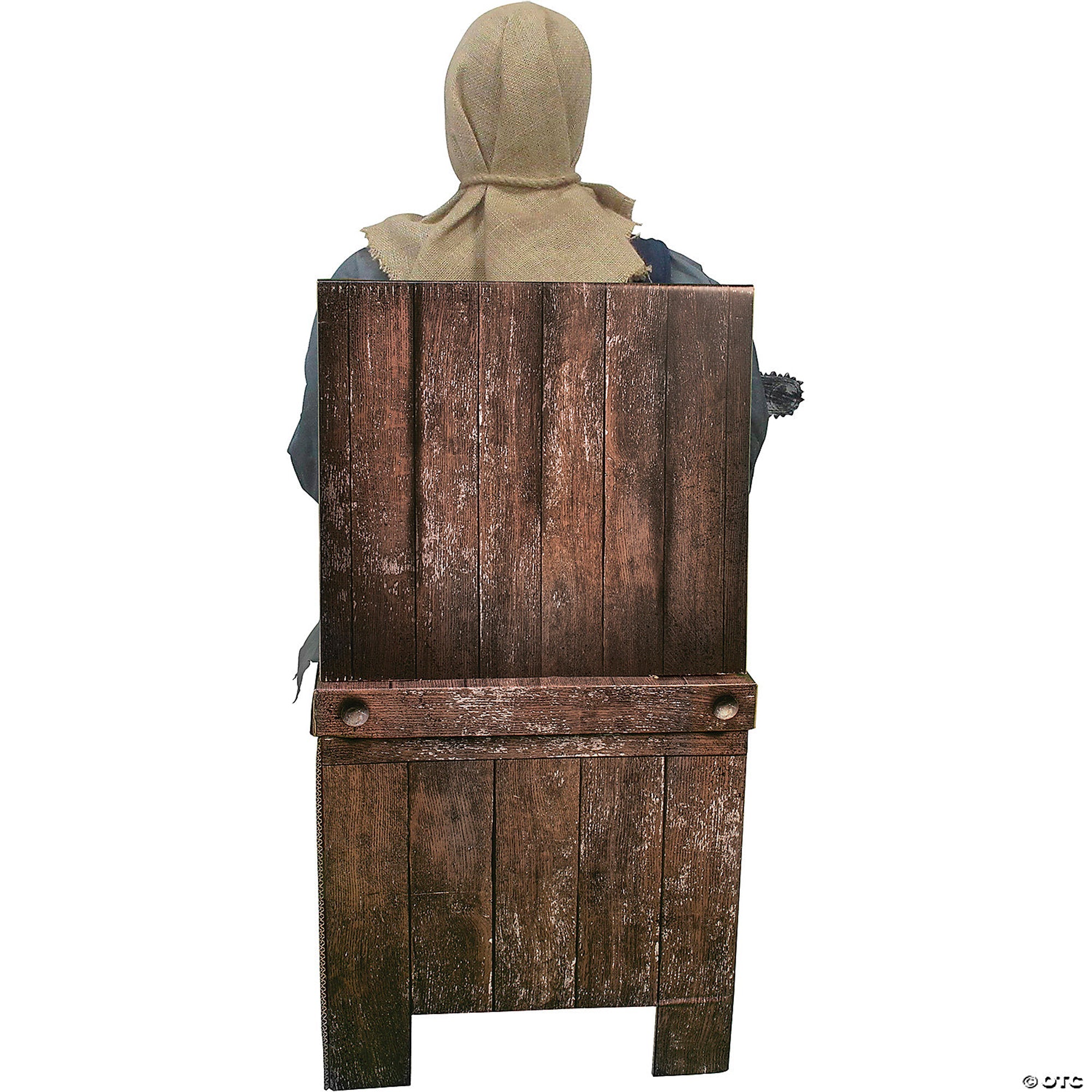 45-Inch Animated Seated Chainsaw Greeter - Lifelike Halloween Decoration for Porch, Yard & Party Scenes (1 Count)