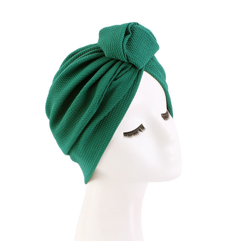 Women's Knotted Turban Bonnet Head Wrap - Stylish Hair Accessory for Sleep, Workout & Fashion - Soft & Comfortable Headwear for Women