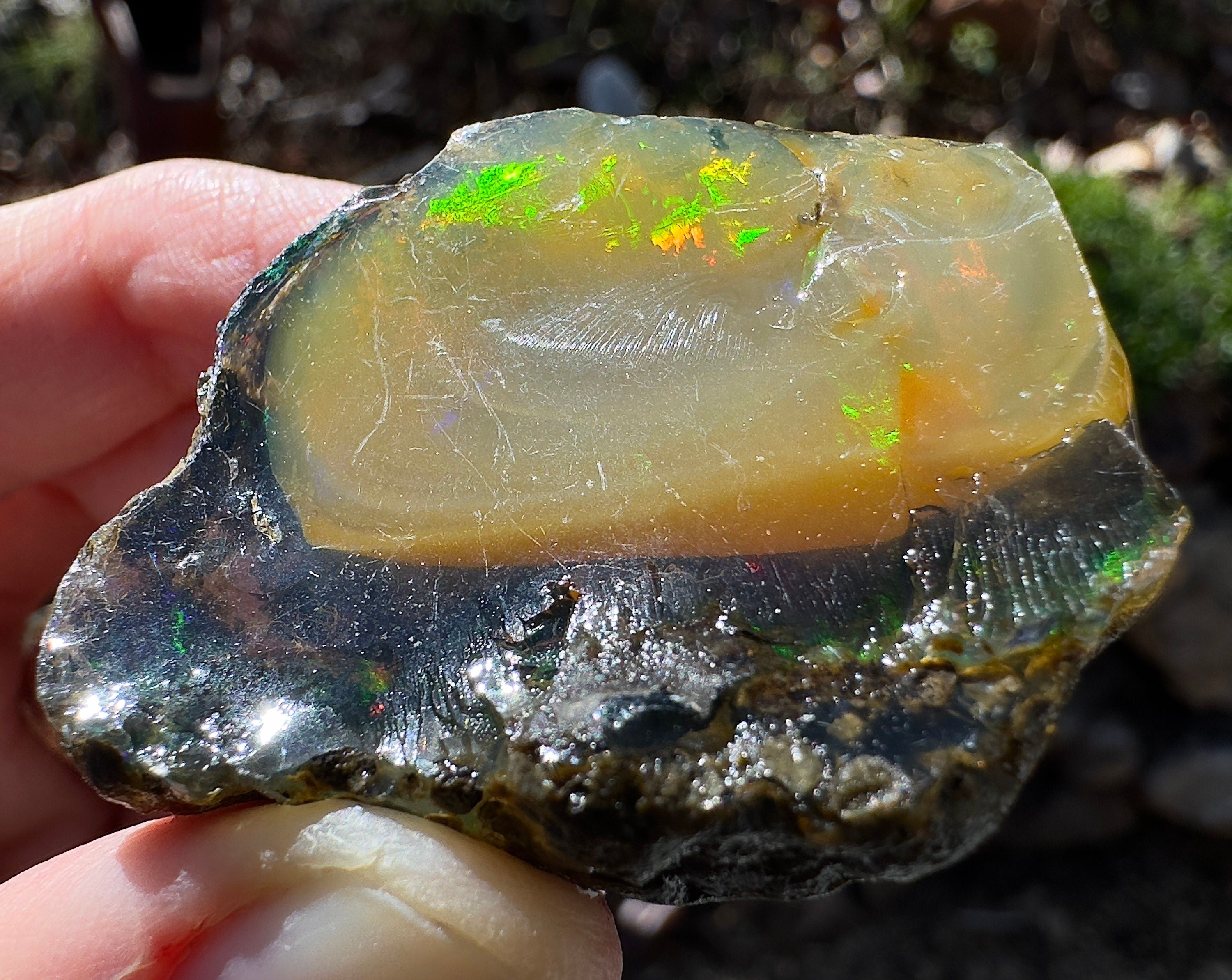 Premium Ethiopian Welo Opal Raw Crystal - A Grade Floating Opal Vial with Natural Play-of-Color | Perfect for Jewelry Making, Meditation & Crystal Healing