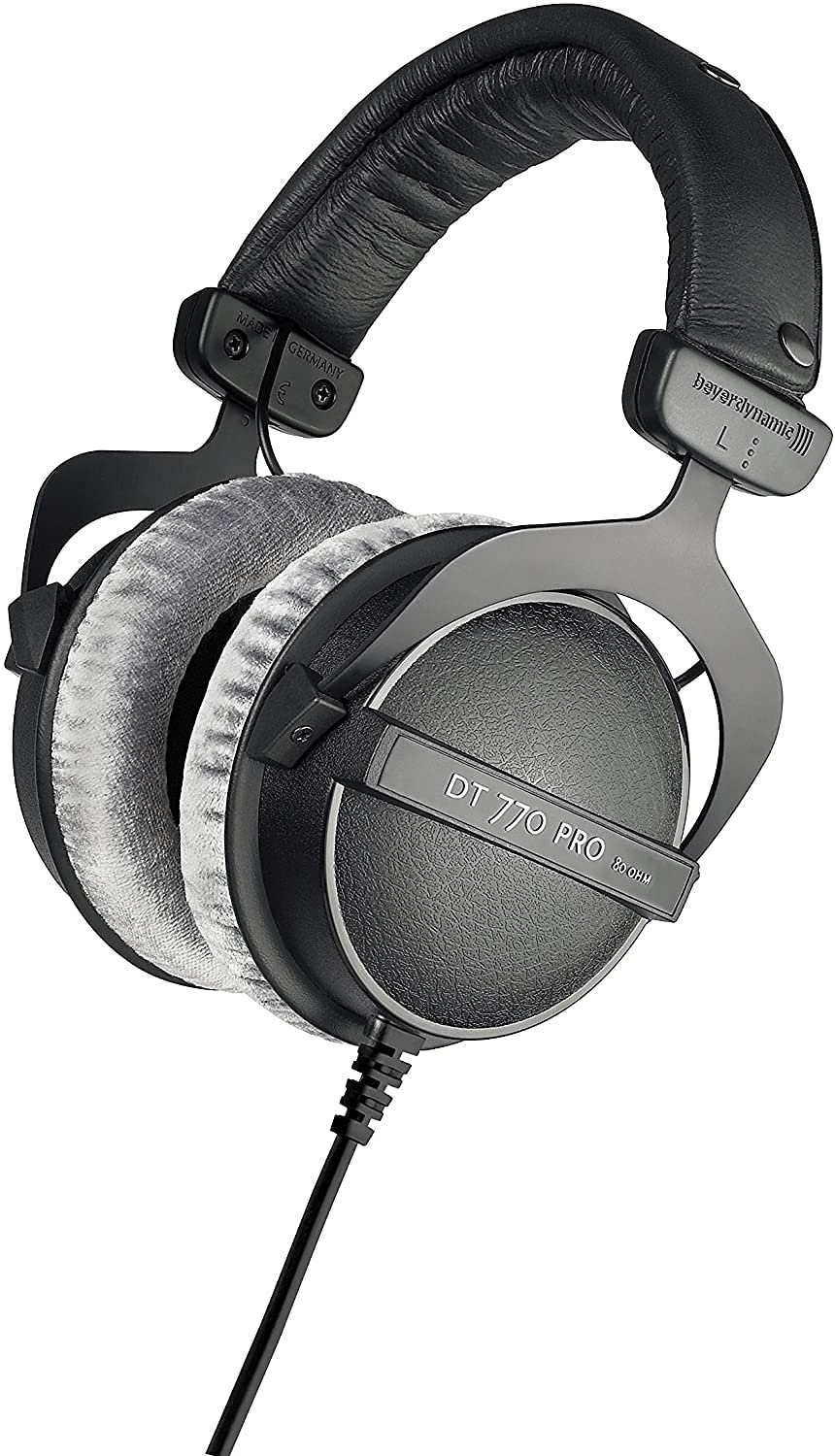 Beyerdynamic DT 770 Pro 80 Ohm Studio Headphones - Closed-Back Over-Ear Professional Monitoring Headphones for Recording, Mixing & Podcasting (Renewed, Grey) - Perfect for Home Studios & Audio Engineers