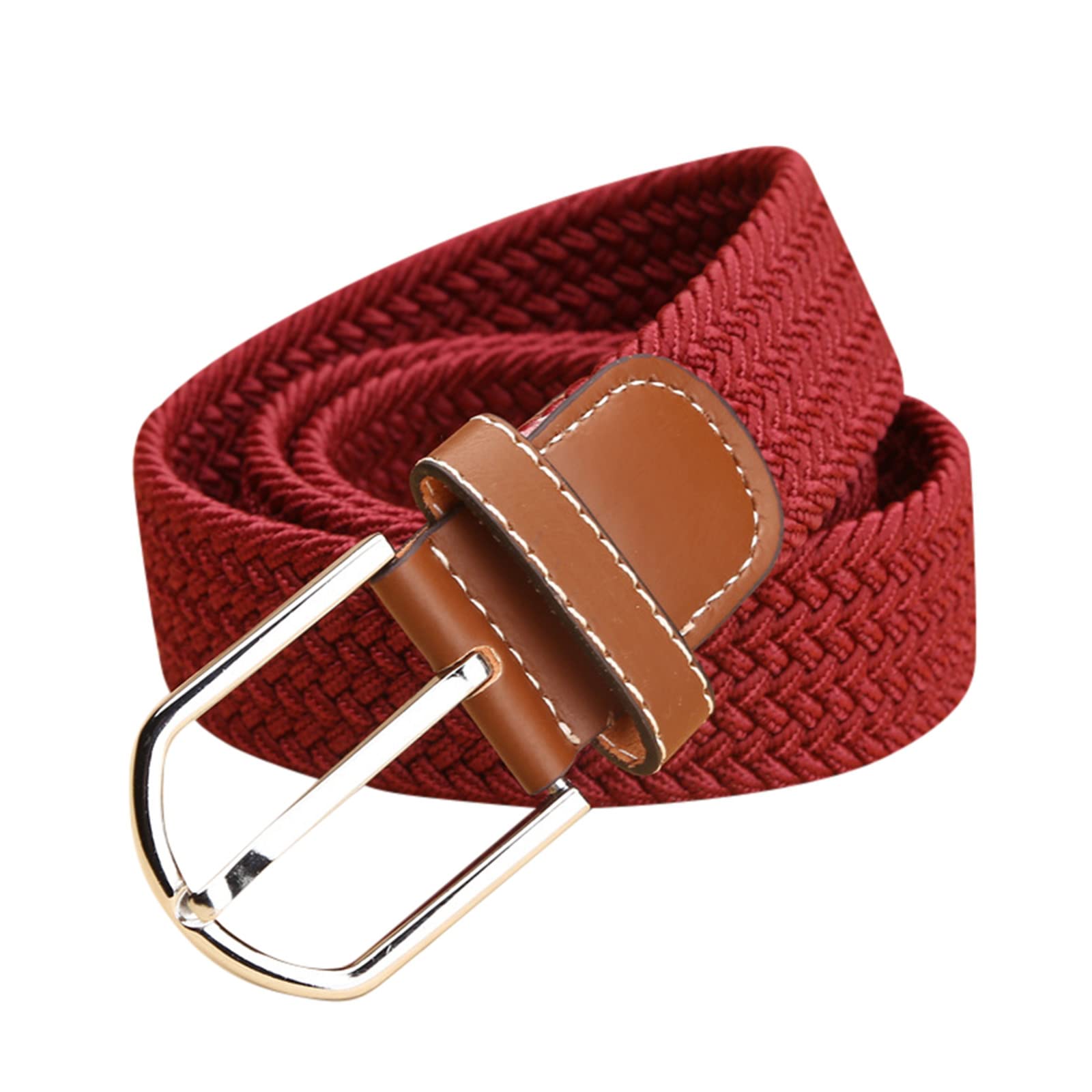 Stylish Stretch Canvas Waist Belt for Men & Women - Adjustable Narrow Pants Belt with Buckle - Perfect for Dresses, Jeans & Office Wear Fashion Accessory