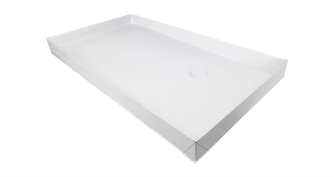 ICON SP500-PW Shower Pan Base - Durable & Waterproof Bathroom Flooring for Easy Installation - Perfect for Home Renovation & Bathroom Upgrades