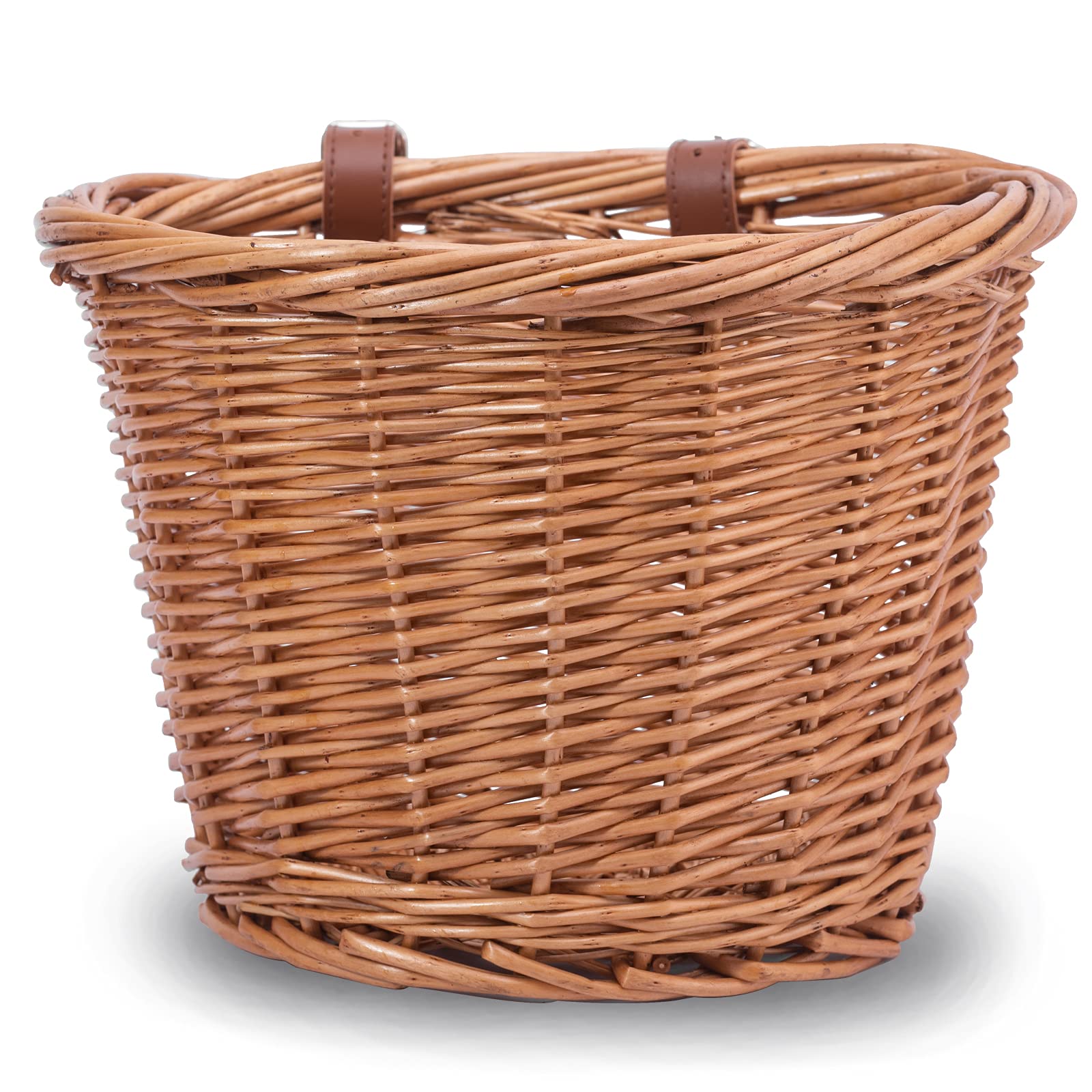DRBIKE Wicker Bike Basket for Kids - Front Handlebar Basket for 12-18 Inch Bikes, Balance Bikes & Scooters - Durable Kids Bicycle Accessories - Perfect for Picnics, School Runs & Outdoor Adventures
