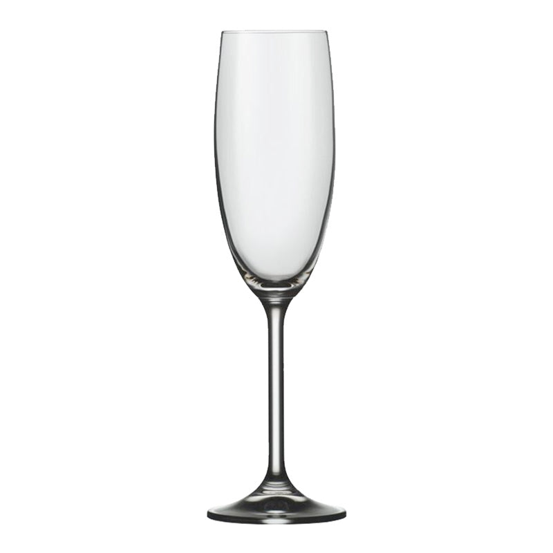 Crystalex 013742 6 oz. Harmony Champagne Flutes - Set of 24 Crystal Clear Glass Flutes for Weddings, Parties & Special Occasions