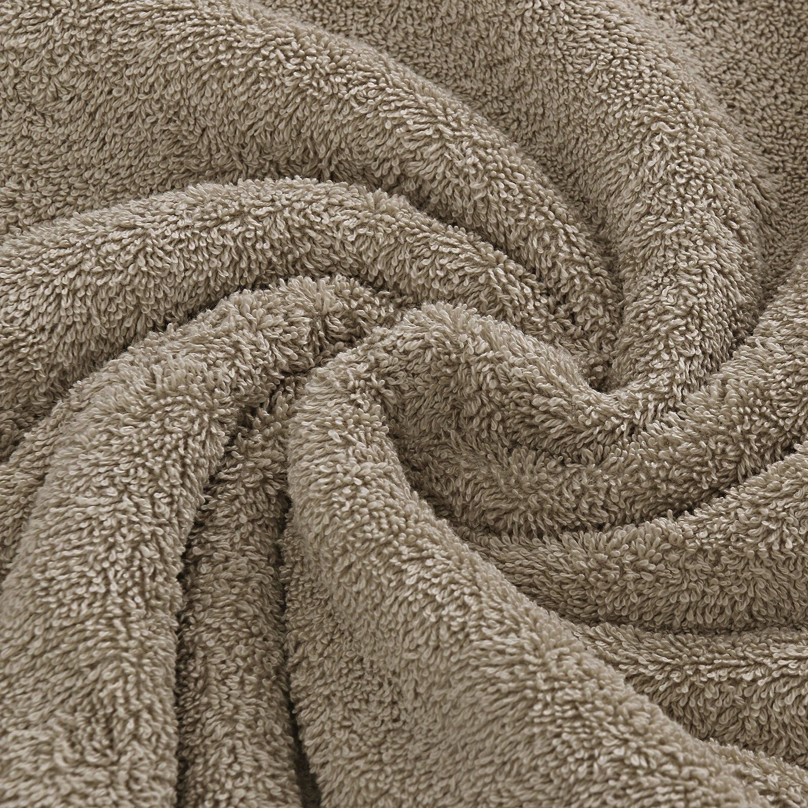 Luxury 6-Piece Cotton Bath Towel Set - Ultra Soft & Highly Absorbent - Sandstone Color - Perfect for Spa, Bathroom & Beach Use