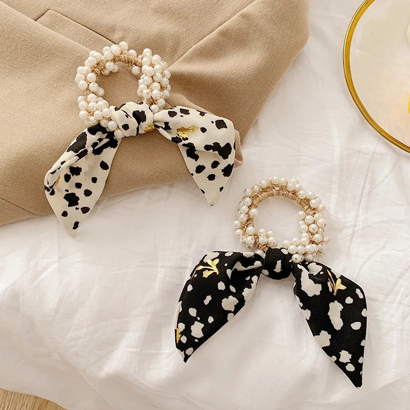 Satin Scrunchie Hair Tie with Long Ribbon - Elegant Hair Accessory for Women & Girls, Perfect for Everyday Wear, Parties, and Special Occasions