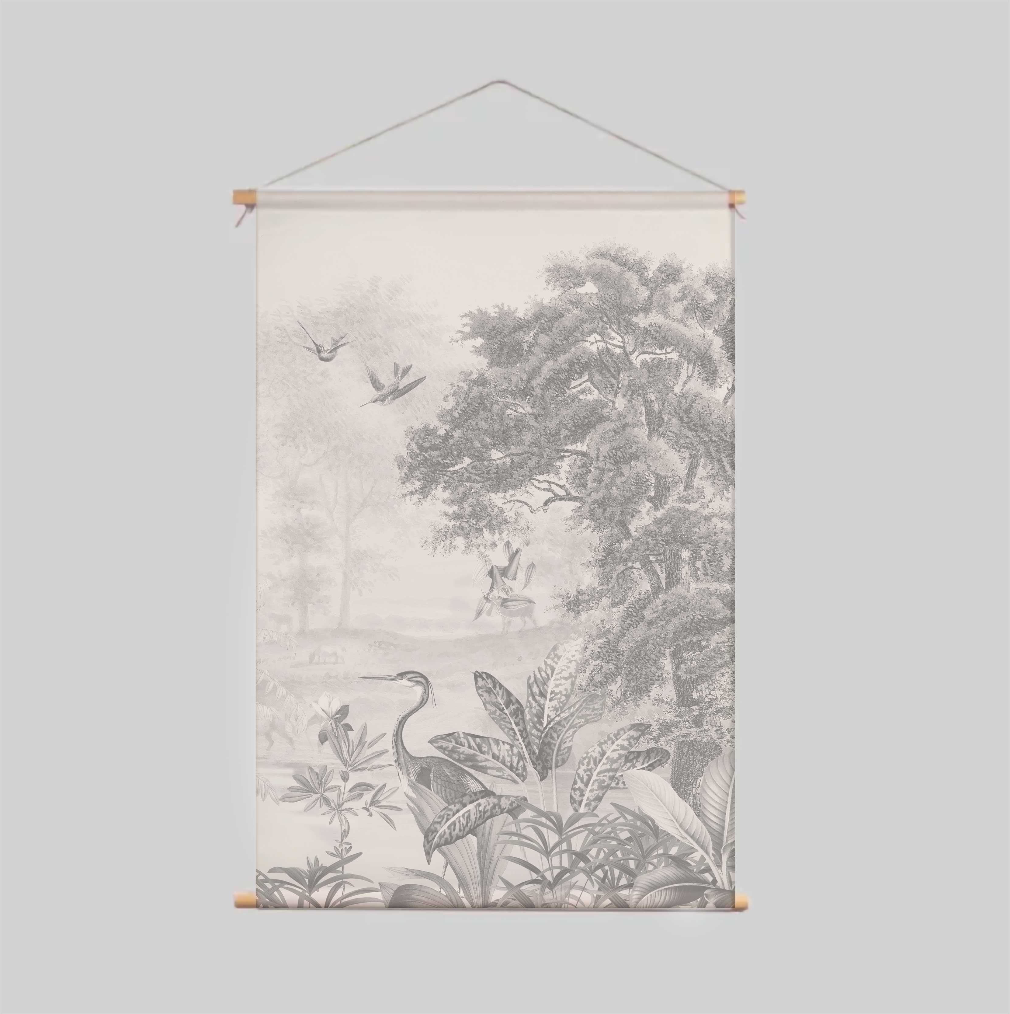 Scenic Landscape Grey Textile Poster - Perfect for Home Decor, Office Wall Art & Gift Ideas