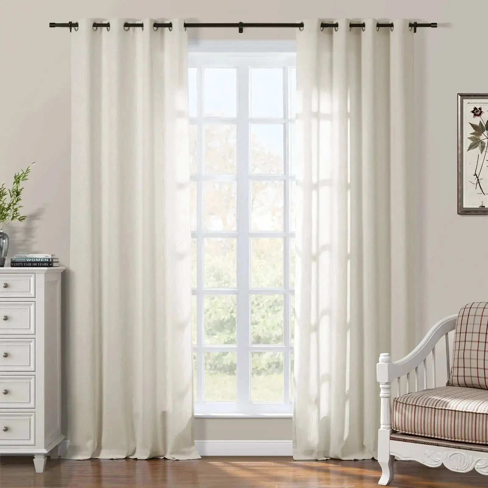 Stylish Sarai Textured Metallic Cotton Blend Pleated Curtains - Elegant Window Treatment for Living Room & Bedroom Decor