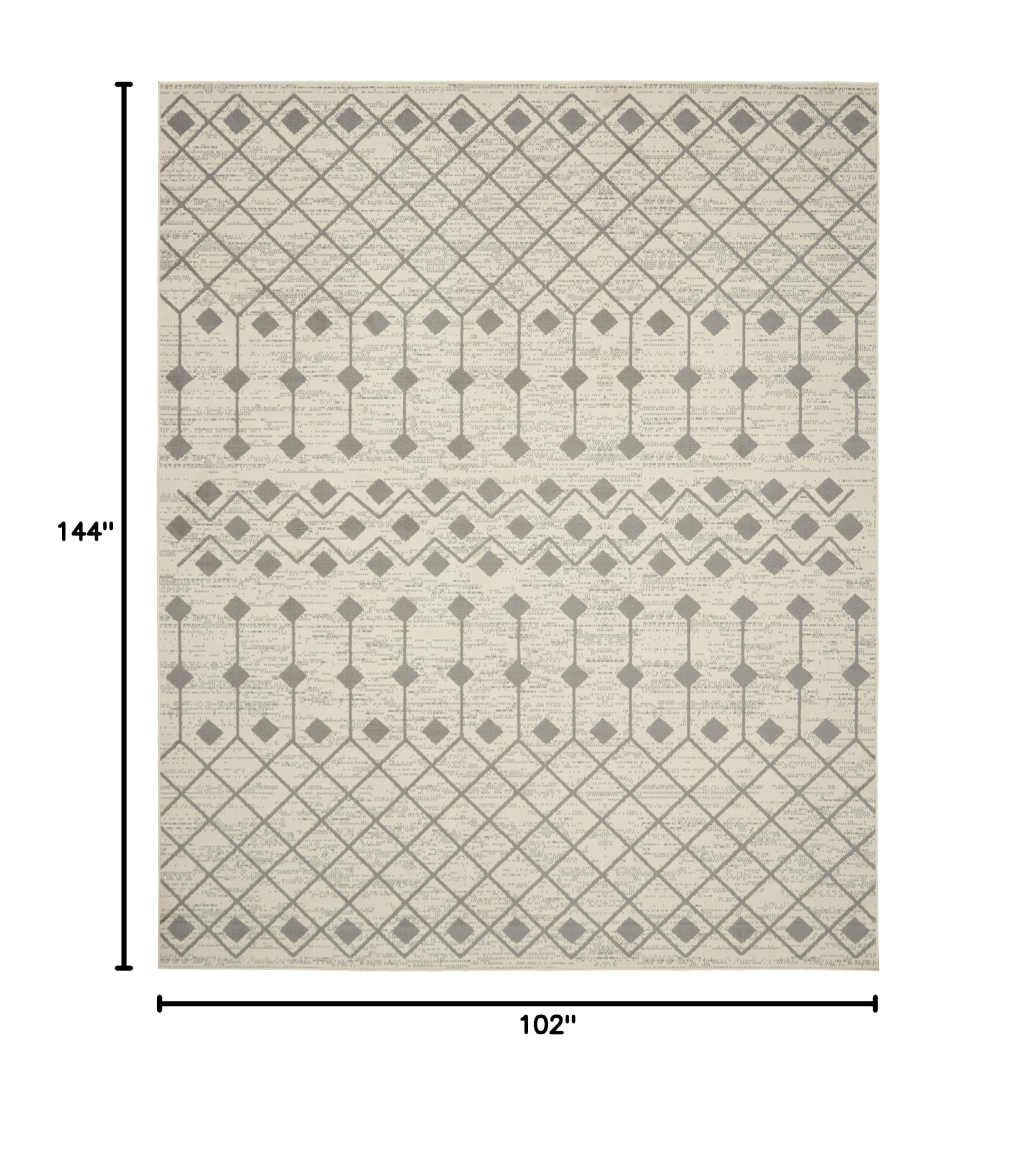 Nourison Grafix Moroccan Ivory/Grey 8'6