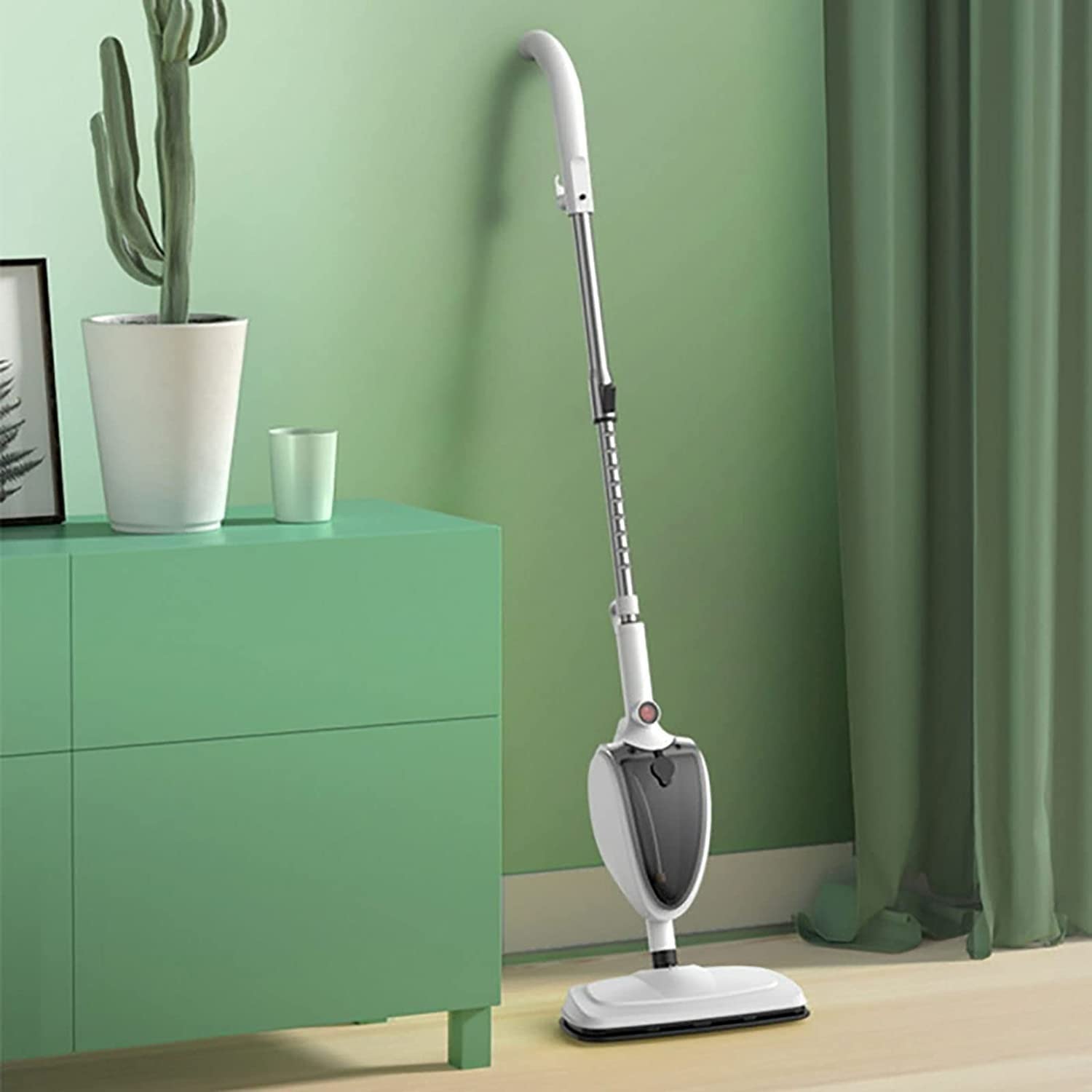 **Steam Mop for Hardwood Floors & Tile - Handheld Steamer Cleaner with Removable Design for Laminate, Carpet, Marble - Multi-Function Floor Cleaner (White) - Perfect for Home, Kitchen, Bathroom & Pet Hair Removal**