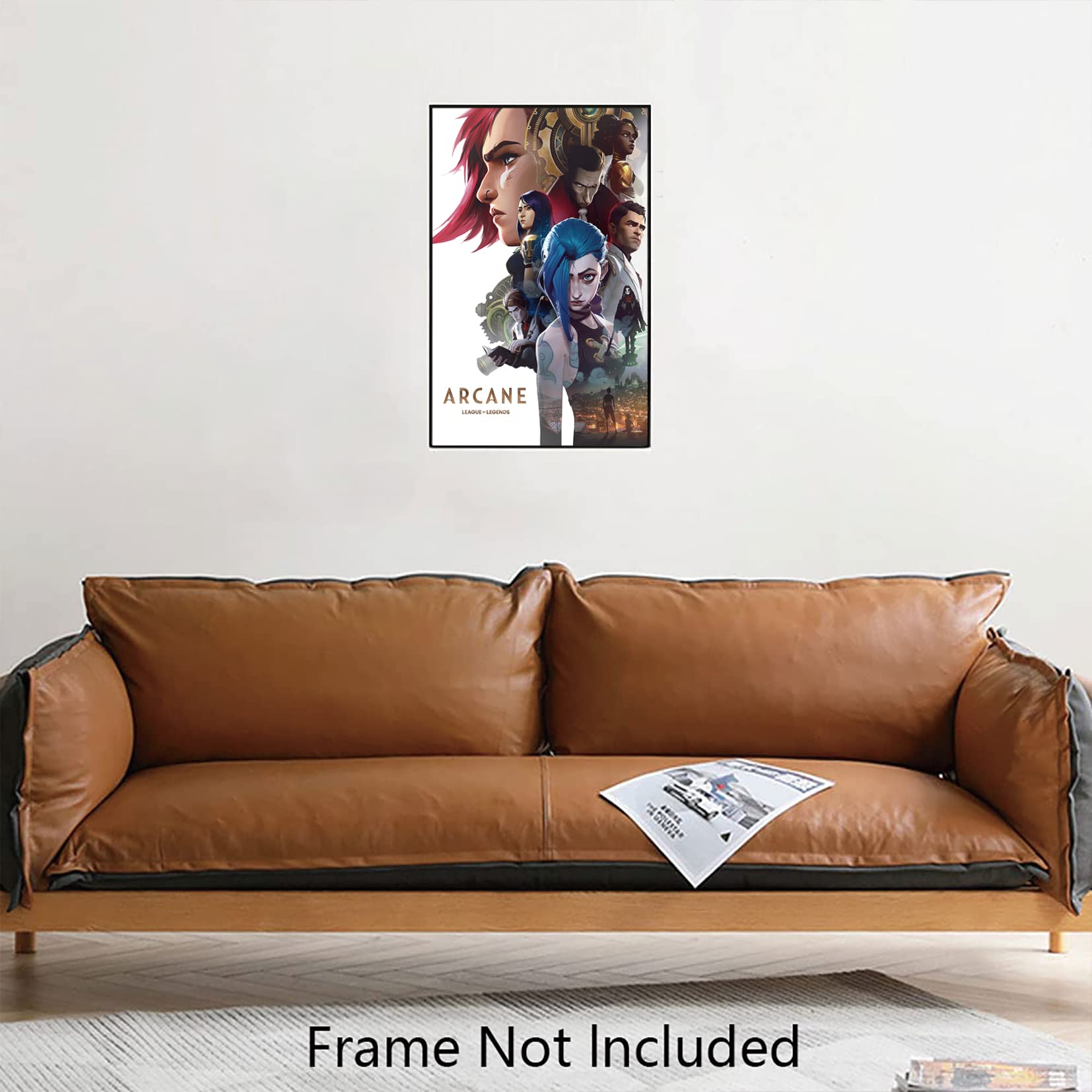Arcane League of Legends Anime Movie Poster - 11x17 Inch (28x43cm) Matte Wall Art Print for Room Decor | Cool Gaming Poster for Bedroom, Office & Man Cave | Frameless Gift for Gamers & Anime Fans