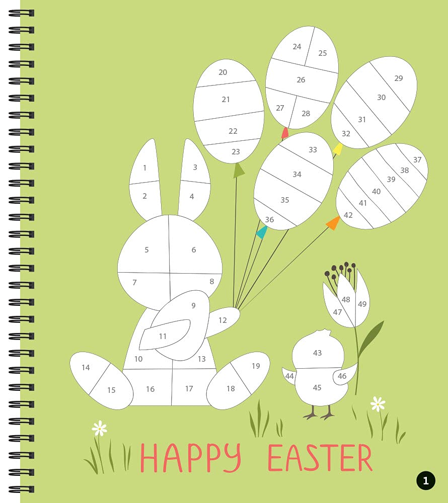 Brain Games - Sticker by Number: Easter Activity Book for Kids & Adults | Fun DIY Sticker Puzzles for Holiday Decorations & Party Favors