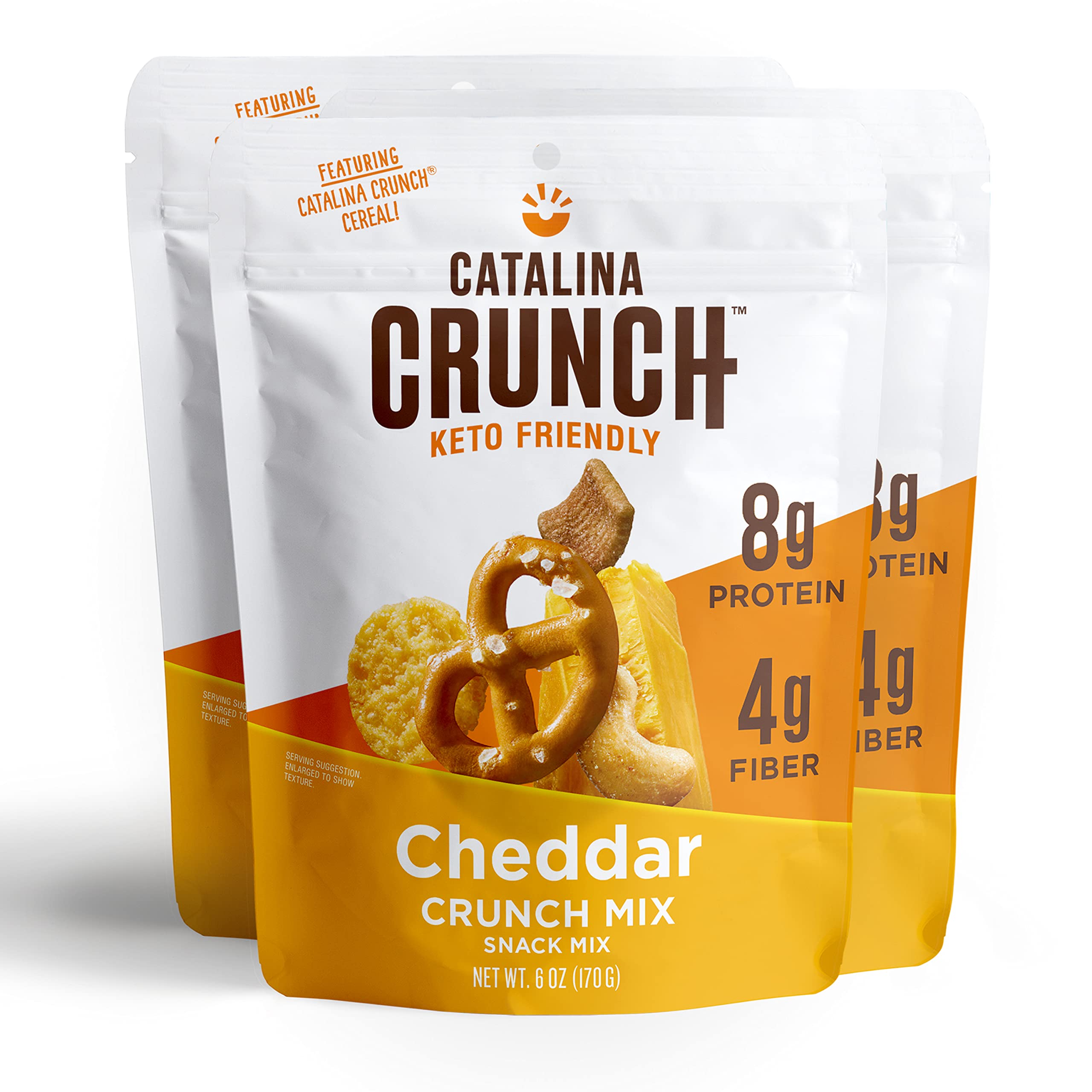 Catalina Crunch Mix Cheddar Keto Snack Mix - Low Carb, High Protein, Gluten Free | Perfect for Keto Diet, Weight Loss & On-the-Go Snacking - 6oz (Pack of 3)