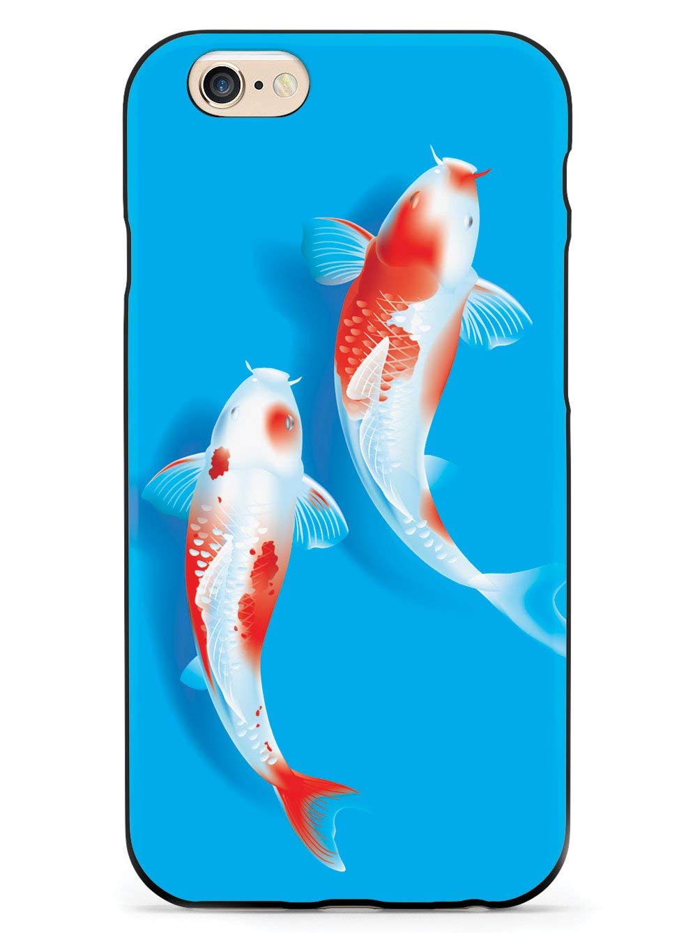 3D Textured Koi Fish Protective Case for iPhone 6 Plus/6s Plus - Slim Shockproof Cover with Anti-Slip Grip - Perfect for Outdoor Activities, Travel & Daily Use