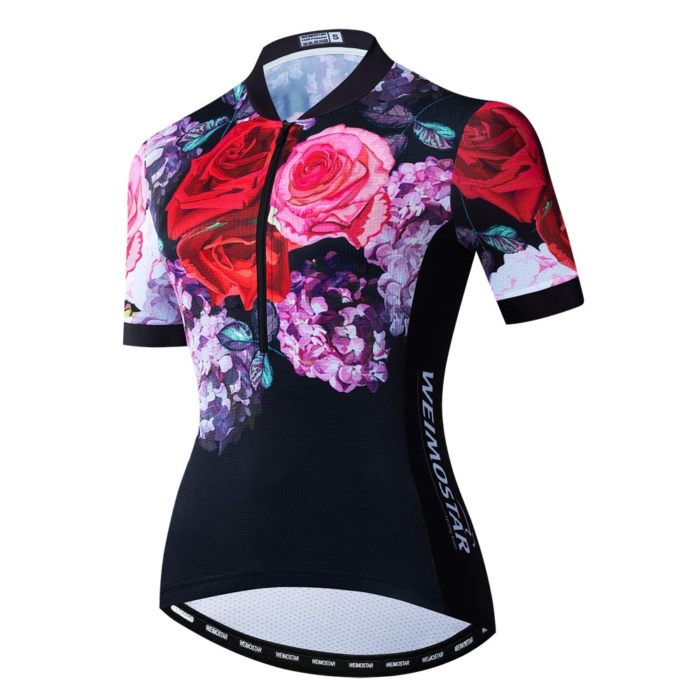 Women's Pro Team Cycling Jersey - Breathable Half Zip Short Sleeve MTB Bike Top for Road & Mountain Biking | Perfect for Training, Racing & Outdoor Adventures
